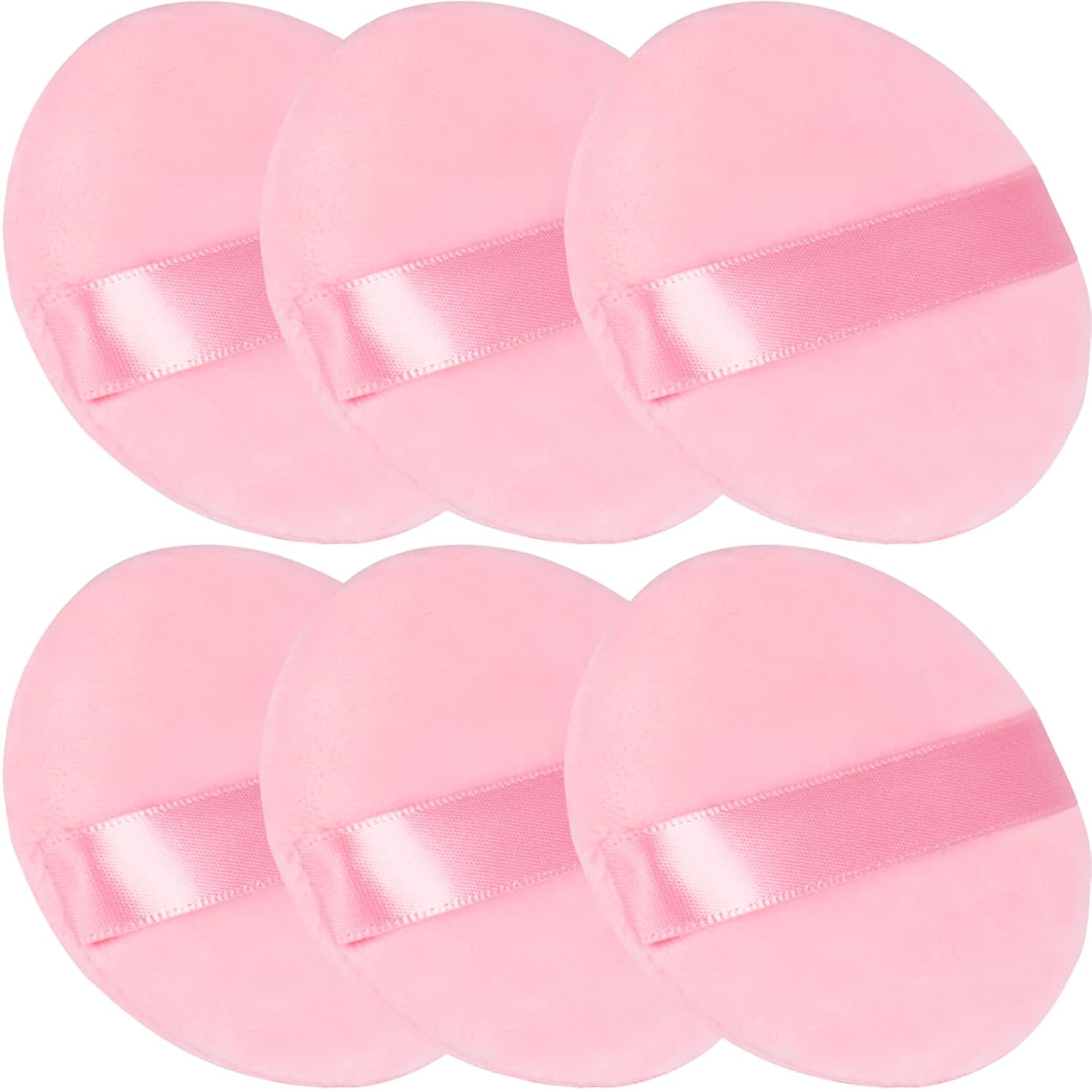 Powder Puff Face Makeup Soft Velour Beauty Blender Sponge for Loose Powder Foundation Setting Powder Puffs Reusable Stocking Stuffers for Women (6Pcs_Pink) Powder Puff Face Makeup Soft Velour Beauty Blender Sponge for Loose Powder Foundation Setting Powder Puffs Reusable Stocking Stuffers for Women (6Pcs_Pink)