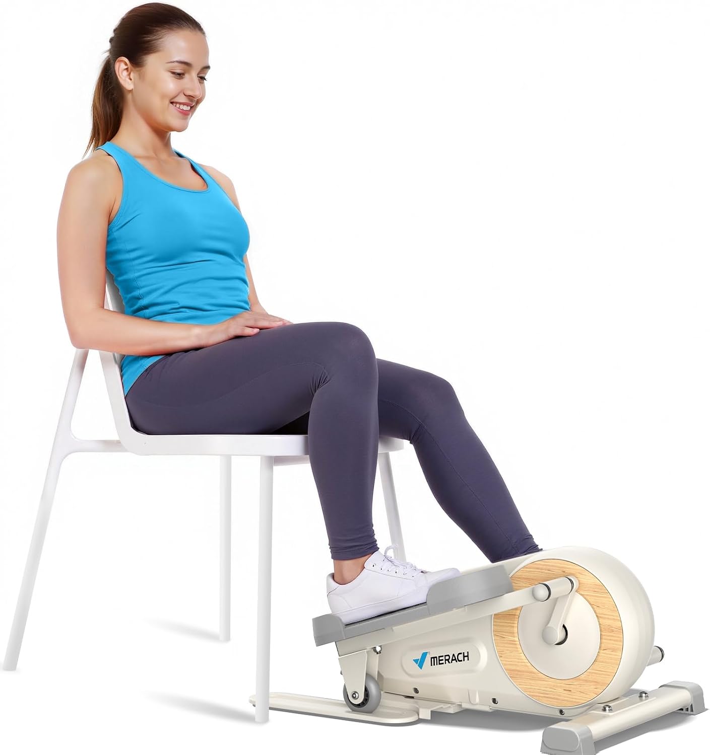 MERACH Under Desk Elliptical Machine, Ellipse Leg Exerciser as Seen on TV – Electric Seated Pedal Exerciser with 8 Resistance Levels, Quiet & Portable Pedal Exerciser for Seniors & Adults MERACH Under Desk Elliptical Machine, Ellipse Leg Exerciser as Seen on TV – Electric Seated Pedal Exerciser with 8 Resistance Levels, Quiet & Portable Pedal Exerciser for Seniors & Adults