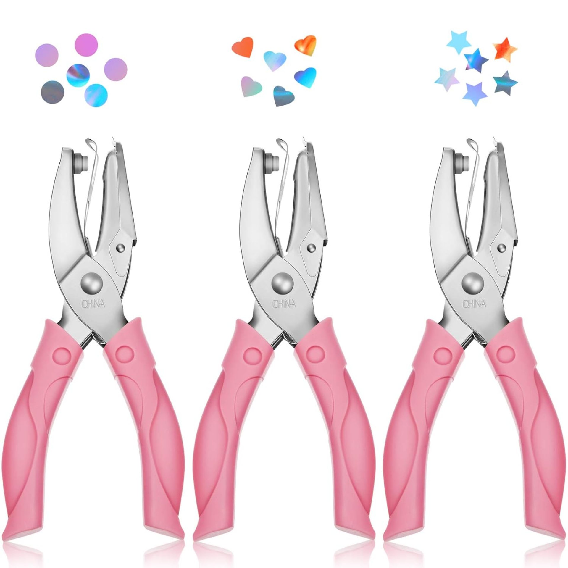 Zonon 3 Pcs Hole Punch Shapes Single Hole Paper Punchers for Crafts Handheld Metal Punch with Soft Grip 1/4″ 3/16″ Round Heart Star Holes for DIY Tags Ticket Scrapbook Zonon 3 Pcs Hole Punch Shapes Single Hole Paper Punchers for Crafts Handheld Metal Punch with Soft Grip 1/4″ 3/16″ Round Heart Star Holes for DIY Tags Ticket Scrapbook