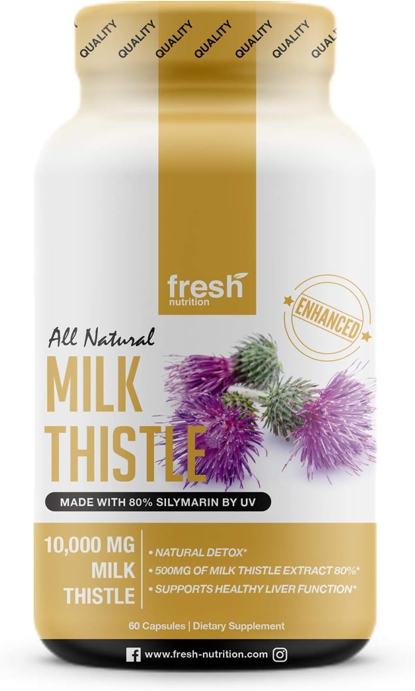 Fresh Nutrition Milk Thistle Capsules (10,000mg) Fresh Nutrition Milk Thistle Capsules (10,000mg)