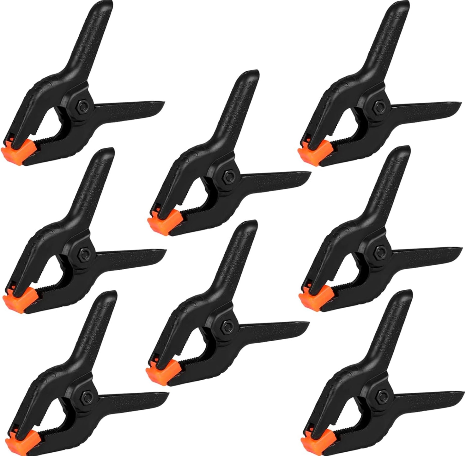 12 Pack Plastic Spring Clamps, 3.5inch Small Heavy Duty Clips for Crafts, Backdrop Stand, Woodworking, Photography Studios (Black) 12 Pack Plastic Spring Clamps, 3.5inch Small Heavy Duty Clips for Crafts, Backdrop Stand, Woodworking, Photography Studios (Black)