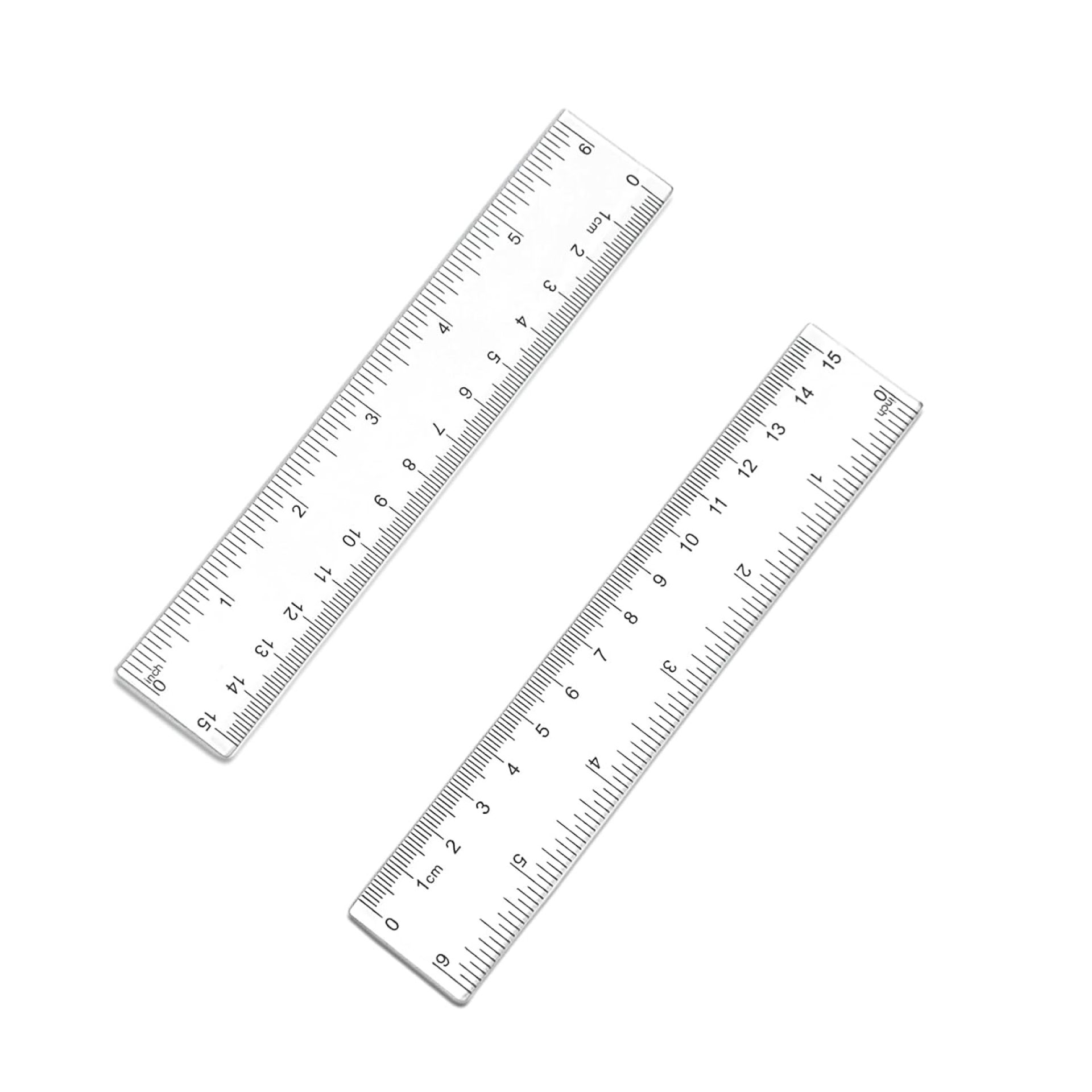 2 Pack 6 inch Clear Plastic Ruler, 15 cm Straight Rulers, Transparent Measuring Tools, Drafting Tools, Flexible Ruler with Inches and Centimeters for School and Office Supply 2 Pack 6 inch Clear Plastic Ruler, 15 cm Straight Rulers, Transparent Measuring Tools, Drafting Tools, Flexible Ruler with Inches and Centimeters for School and Office Supply