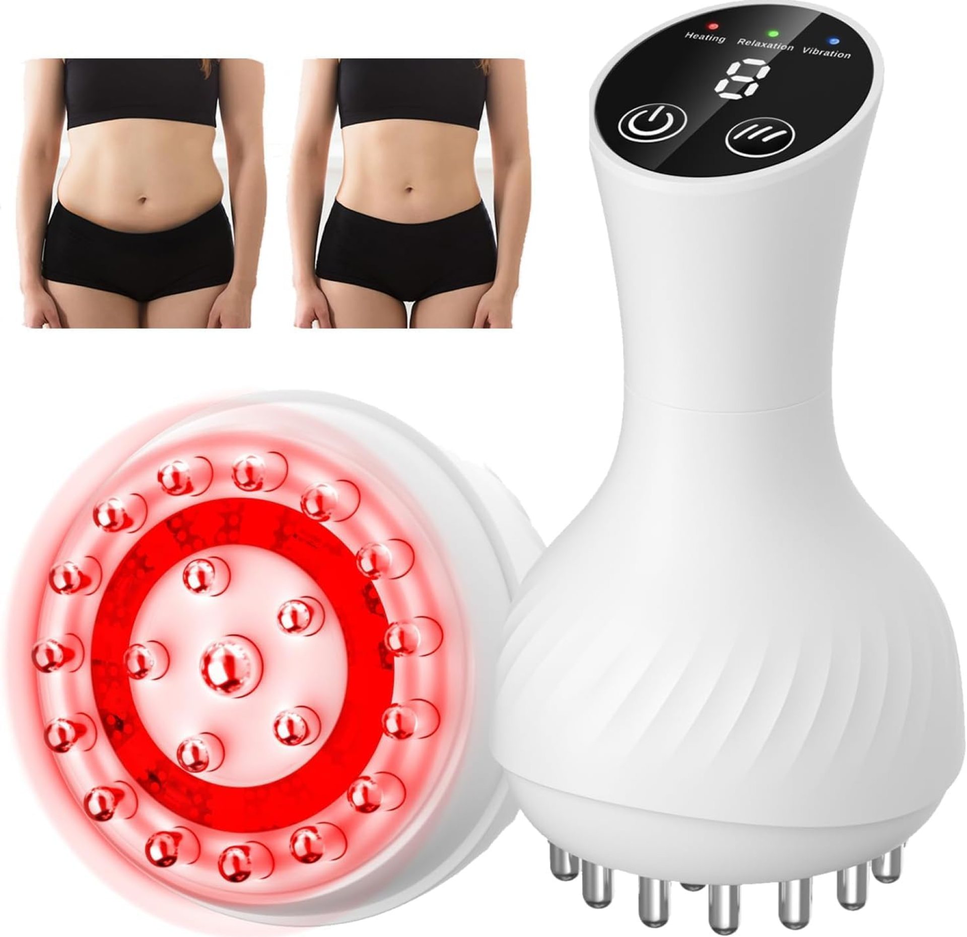 Lymphatic Drainage Massager & Anti Cellulite Massage Tool,New Lymphatic Massager,Helps Reduce Stretch Marks & Cellulite,for Belly, Arms & Legs,Body Sculpting Machine with Heat & Vibration Lymphatic Drainage Massager & Anti Cellulite Massage Tool,New Lymphatic Massager,Helps Reduce Stretch Marks & Cellulite,for Belly, Arms & Legs,Body Sculpting Machine with Heat & Vibration