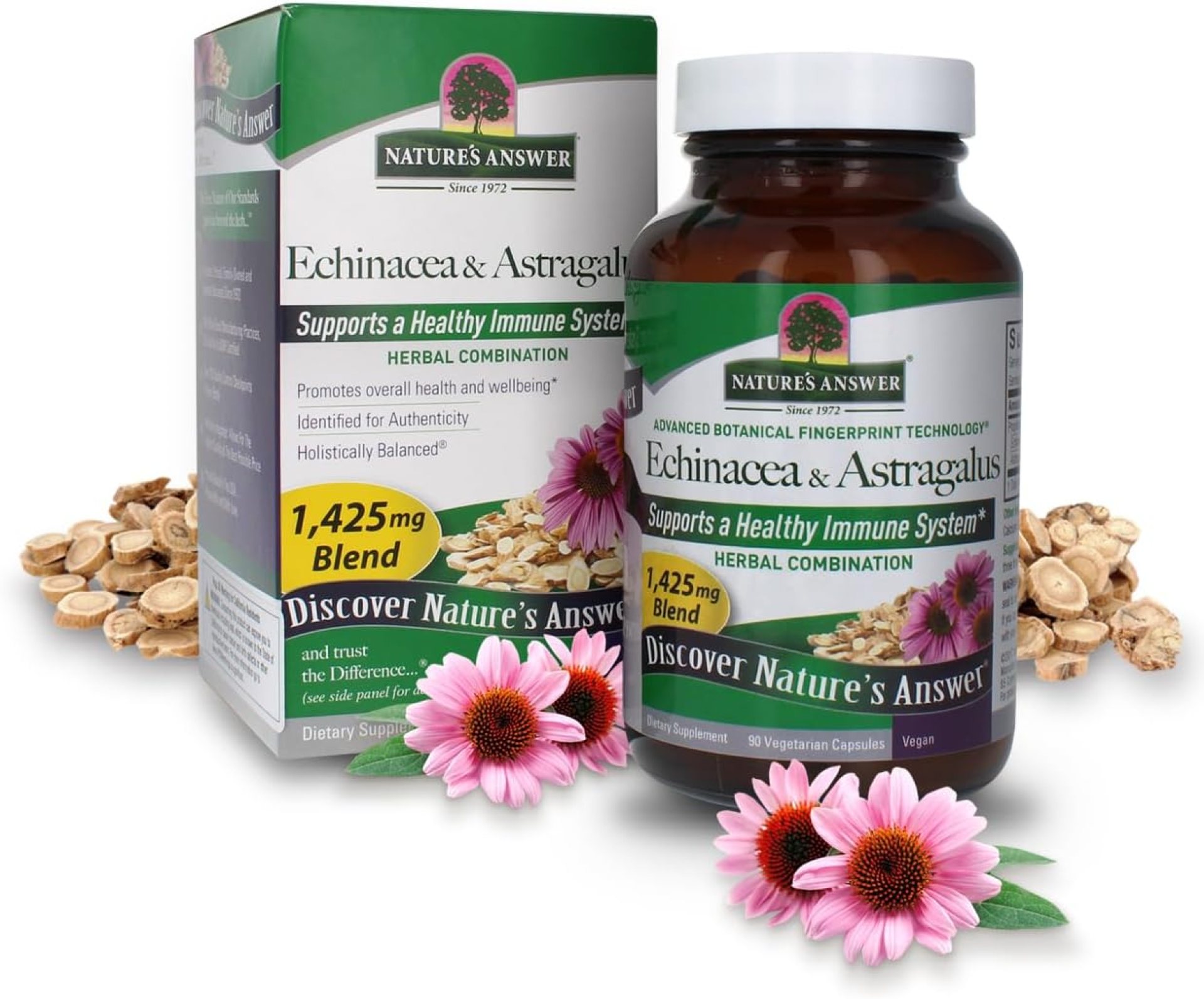Nature’s Answer Echinacea & Astragalus | Supports a Healthy Immune System | Vegan, Non-GMO & Kosher Certified |Capsules 90Ct Nature’s Answer Echinacea & Astragalus | Supports a Healthy Immune System | Vegan, Non-GMO & Kosher Certified |Capsules 90Ct