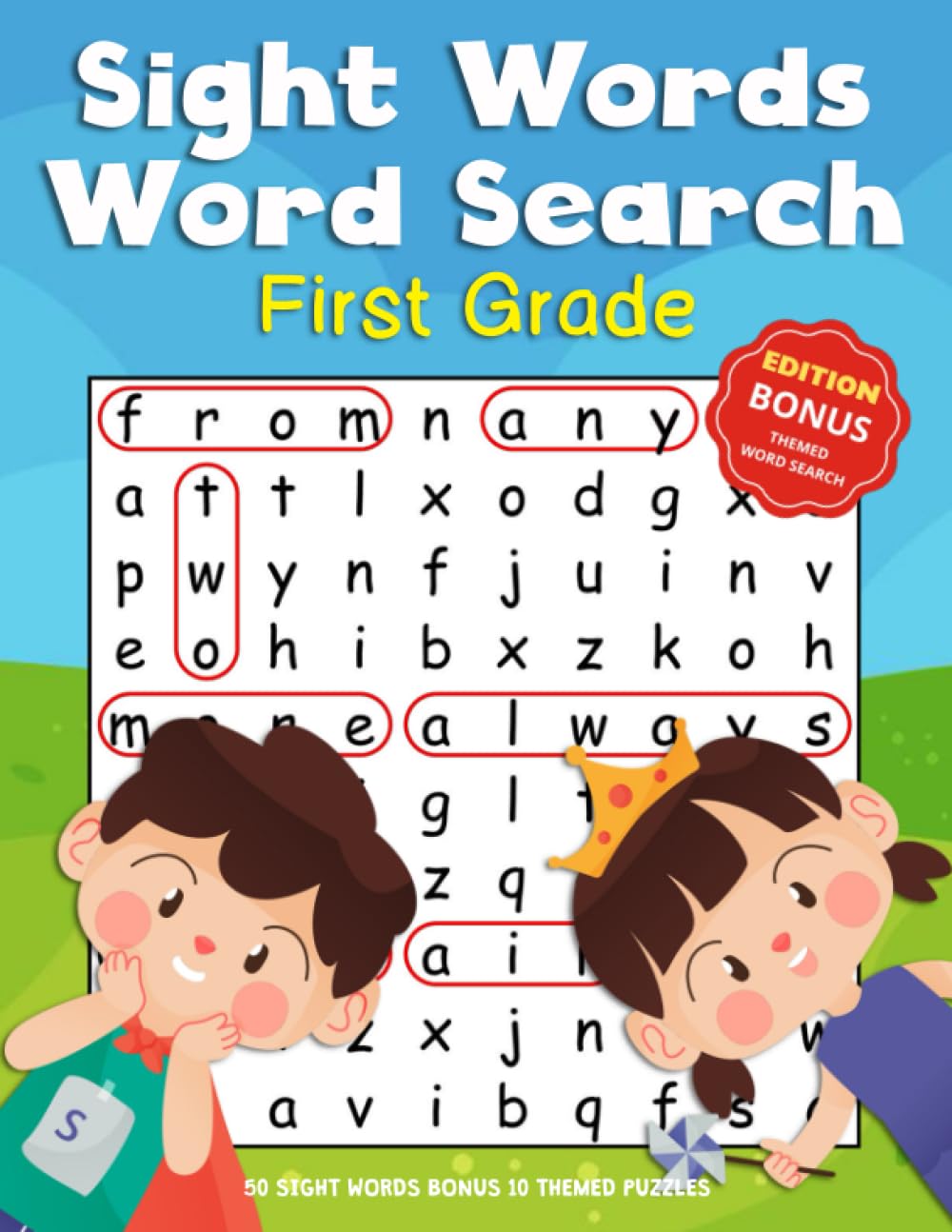 Sight Words Word Search First Grade: Brain Game High Frequency Words Activity Book 50 Puzzles Games for Kids Ages 6-8 Sight Words Word Search First Grade: Brain Game High Frequency Words Activity Book 50 Puzzles Games for Kids Ages 6-8