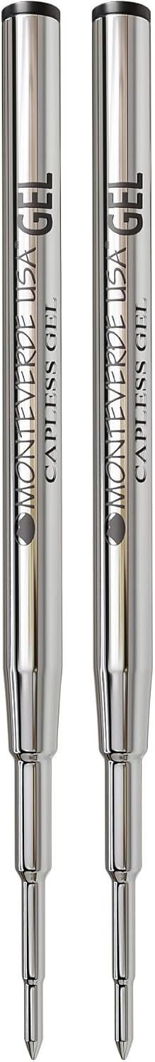 Monteverde USA Capless Gel Refill to Fit Montblanc Ballpoint Pens – Medium Point, Black 2 Count ( 1Pack) (M432BK) Monteverde USA Capless Gel Refill to Fit Montblanc Ballpoint Pens – Medium Point, Black 2 Count ( 1Pack) (M432BK)