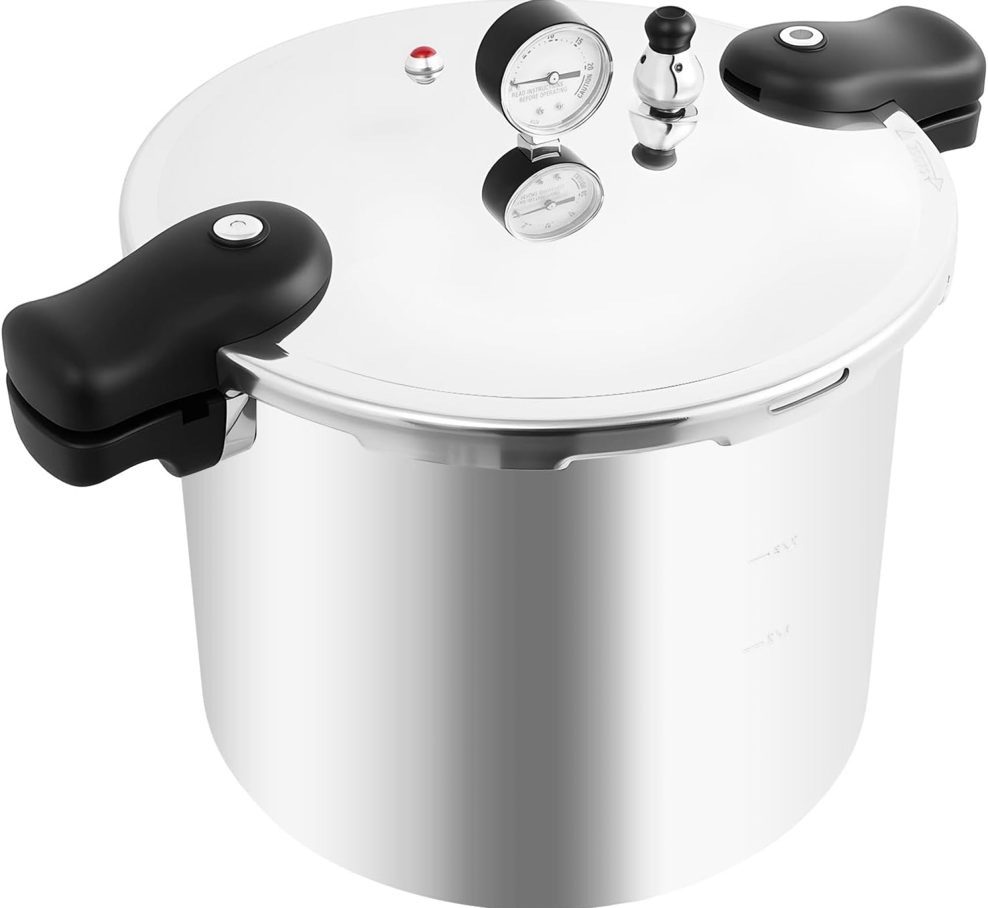 22Qt Commercial Pressure Canners for Canning, Pressure Cooker, Heavy Duty Aluminum Alloy with Dual Safety Valves, Large Capacity, Canning Vegetables, Meats, Poultry, Silver 22Qt Commercial Pressure Canners for Canning, Pressure Cooker, Heavy Duty Aluminum Alloy with Dual Safety Valves, Large Capacity, Canning Vegetables, Meats, Poultry, Silver