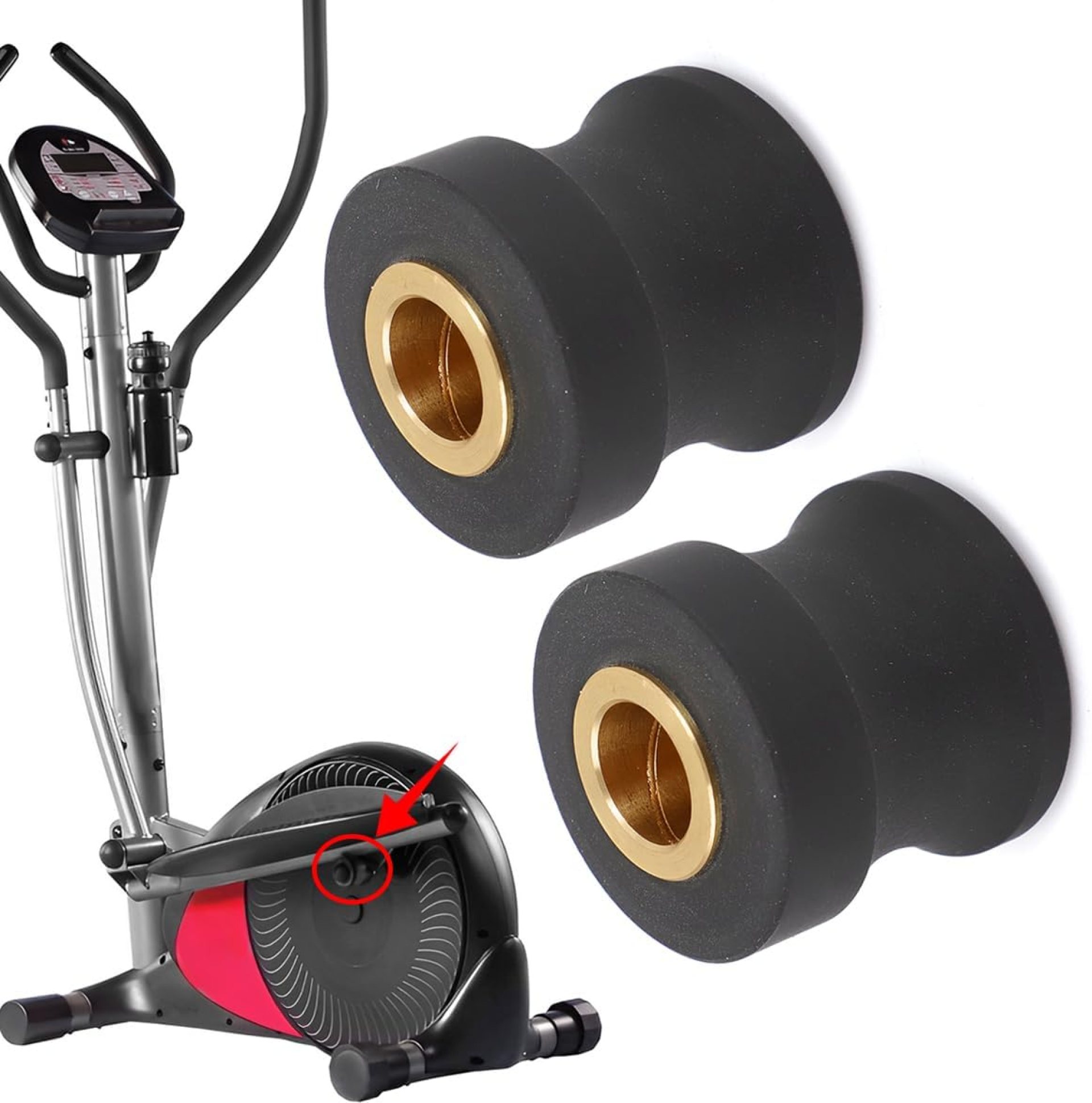Replacement Roller Wheels for Eclipse 1100HR/A Elliptical – Enhanced PU and Bronze Bushing Design – Quiet and Long-Lasting Exercise Machine Parts (Pair) Replacement Roller Wheels for Eclipse 1100HR/A Elliptical – Enhanced PU and Bronze Bushing Design – Quiet and Long-Lasting Exercise Machine Parts (Pair)