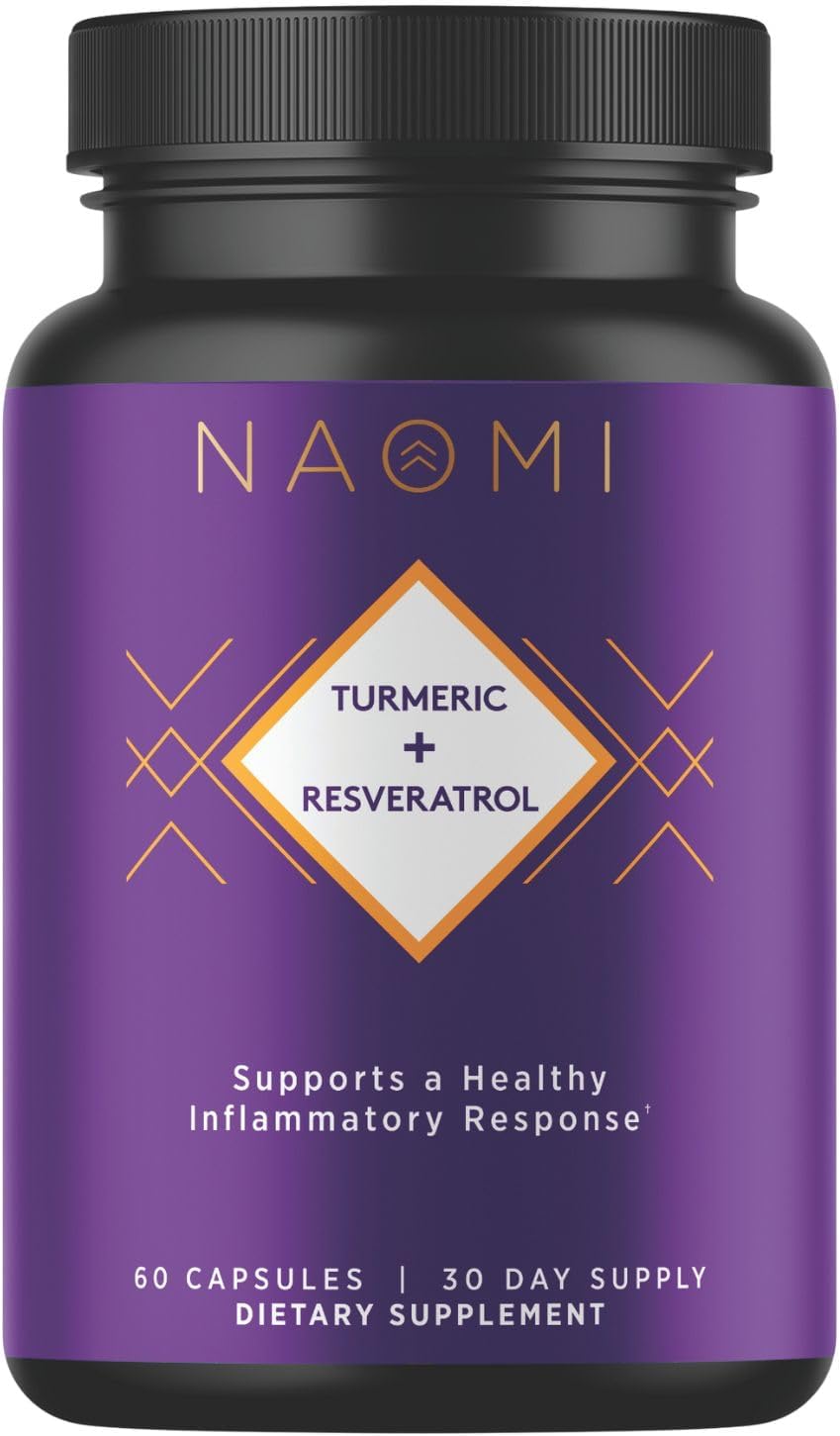 NAOMI Turmeric Curcumin All Fully Standardized 1000mg 95% Curcuminoids, BioPerine High Absorption & Resveratrol, Clinically Studied, Joint Support, Supports Healthy Muscle Response NAOMI Turmeric Curcumin All Fully Standardized 1000mg 95% Curcuminoids, BioPerine High Absorption & Resveratrol, Clinically Studied, Joint Support, Supports Healthy Muscle Response