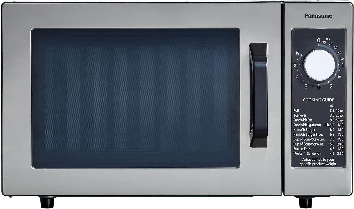 Panasonic NE-1025F Compact Light-Duty Countertop Commercial Microwave Oven with 6-Minute Electronic Dial Control Timer, Bottom Energy Feed, 1000W, 0.8 Cu. Ft. Capacity Silver Panasonic NE-1025F Compact Light-Duty Countertop Commercial Microwave Oven with 6-Minute Electronic Dial Control Timer, Bottom Energy Feed, 1000W, 0.8 Cu. Ft. Capacity Silver