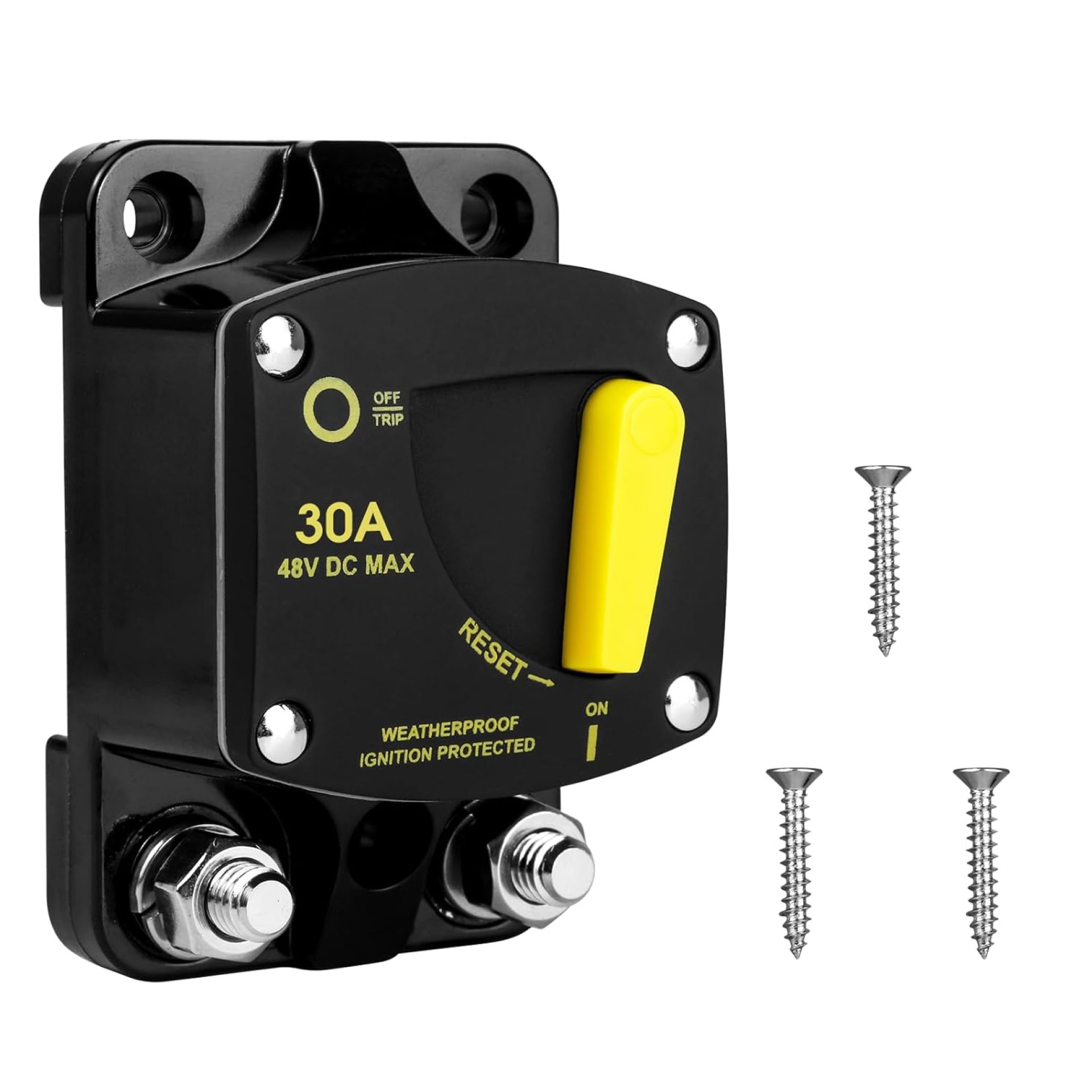30 Amp Circuit Breaker DC 12V 24V 48V Manual Reset Switch,Ozikutech 30 Amp Breaker for Car Audio Solar System Trolling Motor Marine Boat RV Battery Truck – Waterproof 30 Amp Circuit Breaker DC 12V 24V 48V Manual Reset Switch,Ozikutech 30 Amp Breaker for Car Audio Solar System Trolling Motor Marine Boat RV Battery Truck – Waterproof