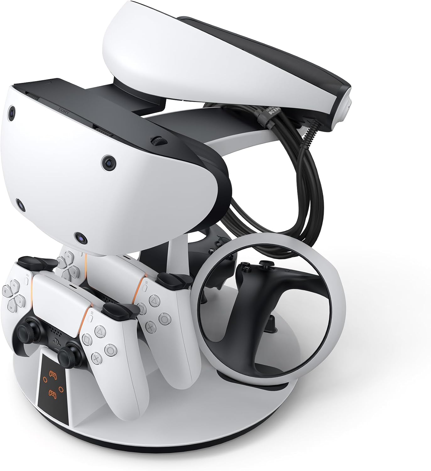 KIWI design D2 3-in-1 Controller Charging Station for PSVR2 and PS5 with VR Display Stand and LED-Charging Indicator KIWI design D2 3-in-1 Controller Charging Station for PSVR2 and PS5 with VR Display Stand and LED-Charging Indicator