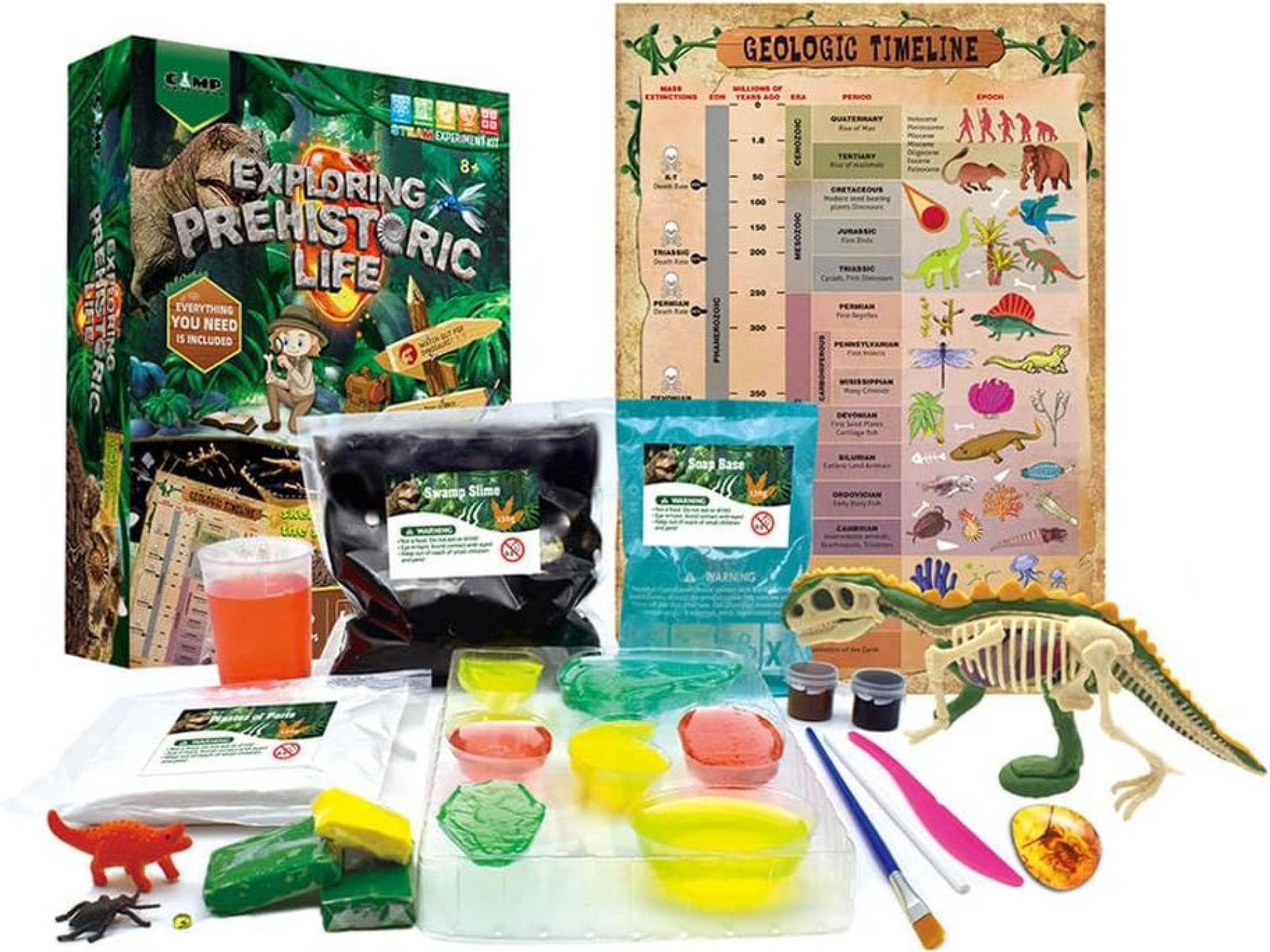 Ultimate Dinosaur STEM Activity Kit for Kids – Slime, Fossil Dig, Paint & DIY Soap Making – Educational Science Gift for Boys & Girls Ages 8-12 – Creative Birthday Stocking Stuffer Ultimate Dinosaur STEM Activity Kit for Kids – Slime, Fossil Dig, Paint & DIY Soap Making – Educational Science Gift for Boys & Girls Ages 8-12 – Creative Birthday Stocking Stuffer