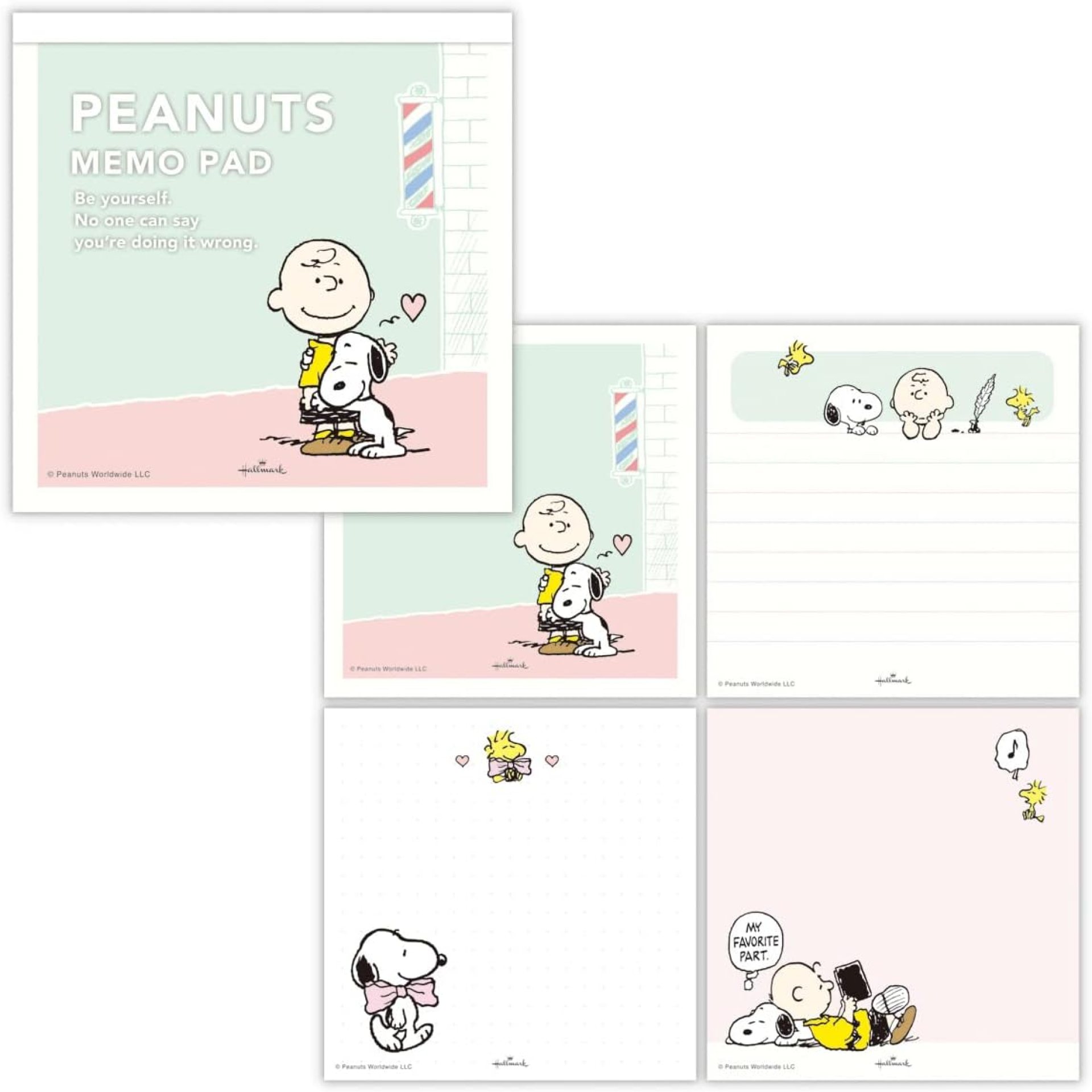 Hallmark 812256 Snoopy Memo Pad, Green Hallmark 812256 Snoopy Memo Pad, Green