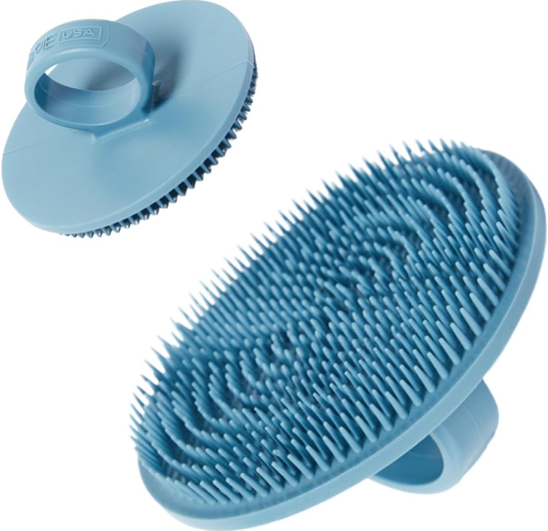 Boie USA Face Scrubber – Handheld Facial Tool, Deep Cleansing Exfoliating Facial Brush. Fights Acne with Gentle, Silicone-Like Bristles, Long Lasting, & Hypoallergenic (Blue) Boie USA Face Scrubber – Handheld Facial Tool, Deep Cleansing Exfoliating Facial Brush. Fights Acne with Gentle, Silicone-Like Bristles, Long Lasting, & Hypoallergenic (Blue)