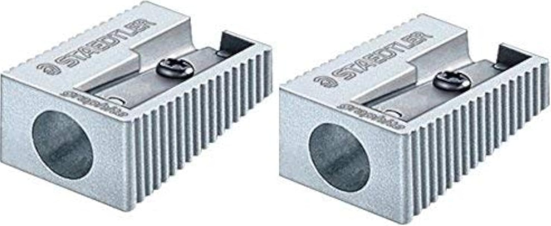 Staedtler Single Hole Quality Aluminium Pencil Sharpener X 2 Staedtler Single Hole Quality Aluminium Pencil Sharpener X 2