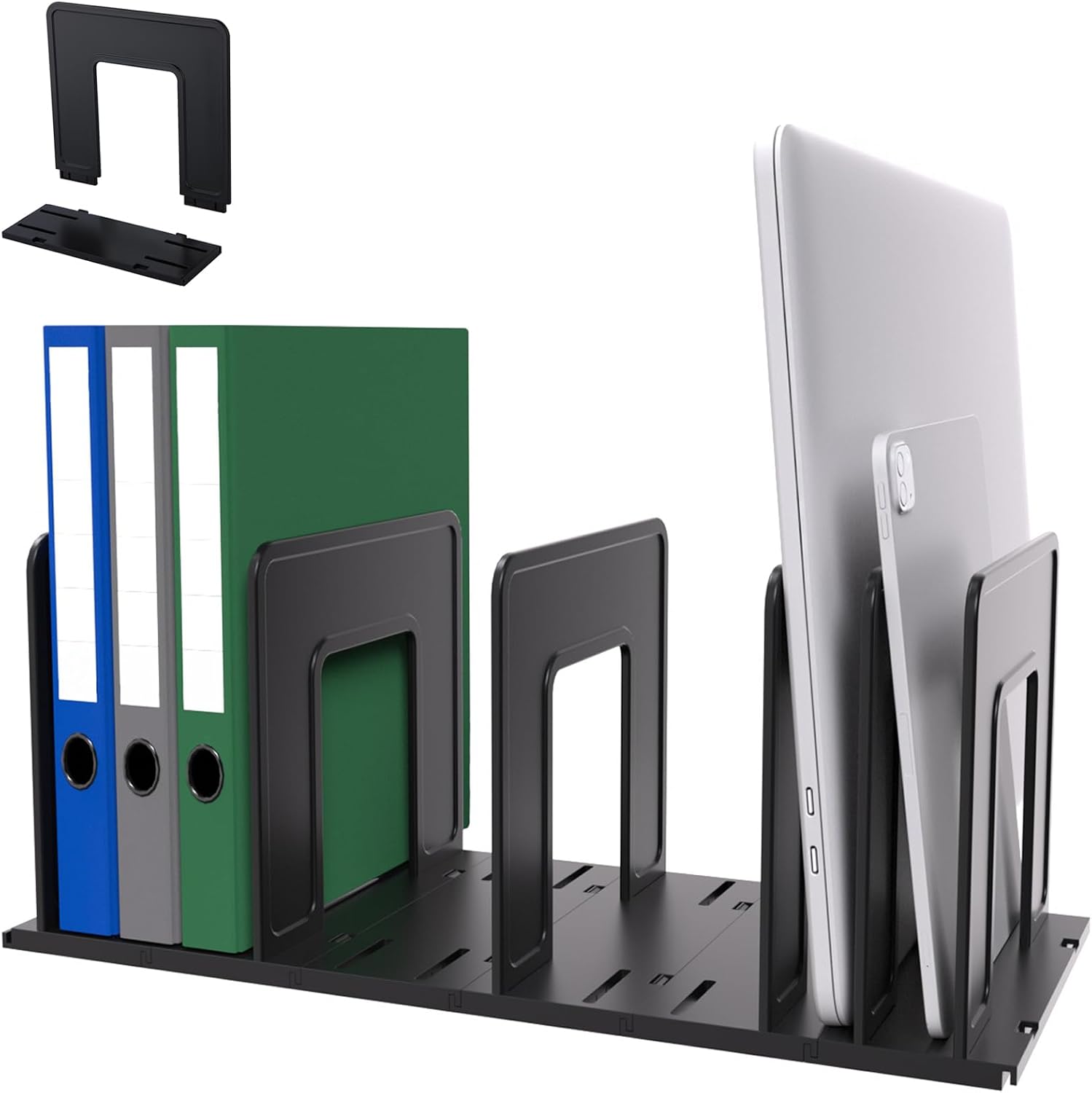 Adjustable Vertical File Sorter Sturdy Plastic Expandable Upright File Holder, Desktop Binder Organizer, School Office Organization Bookshelf Divider, Assemble Easily Endlessly, Black Adjustable Vertical File Sorter Sturdy Plastic Expandable Upright File Holder, Desktop Binder Organizer, School Office Organization Bookshelf Divider, Assemble Easily Endlessly, Black