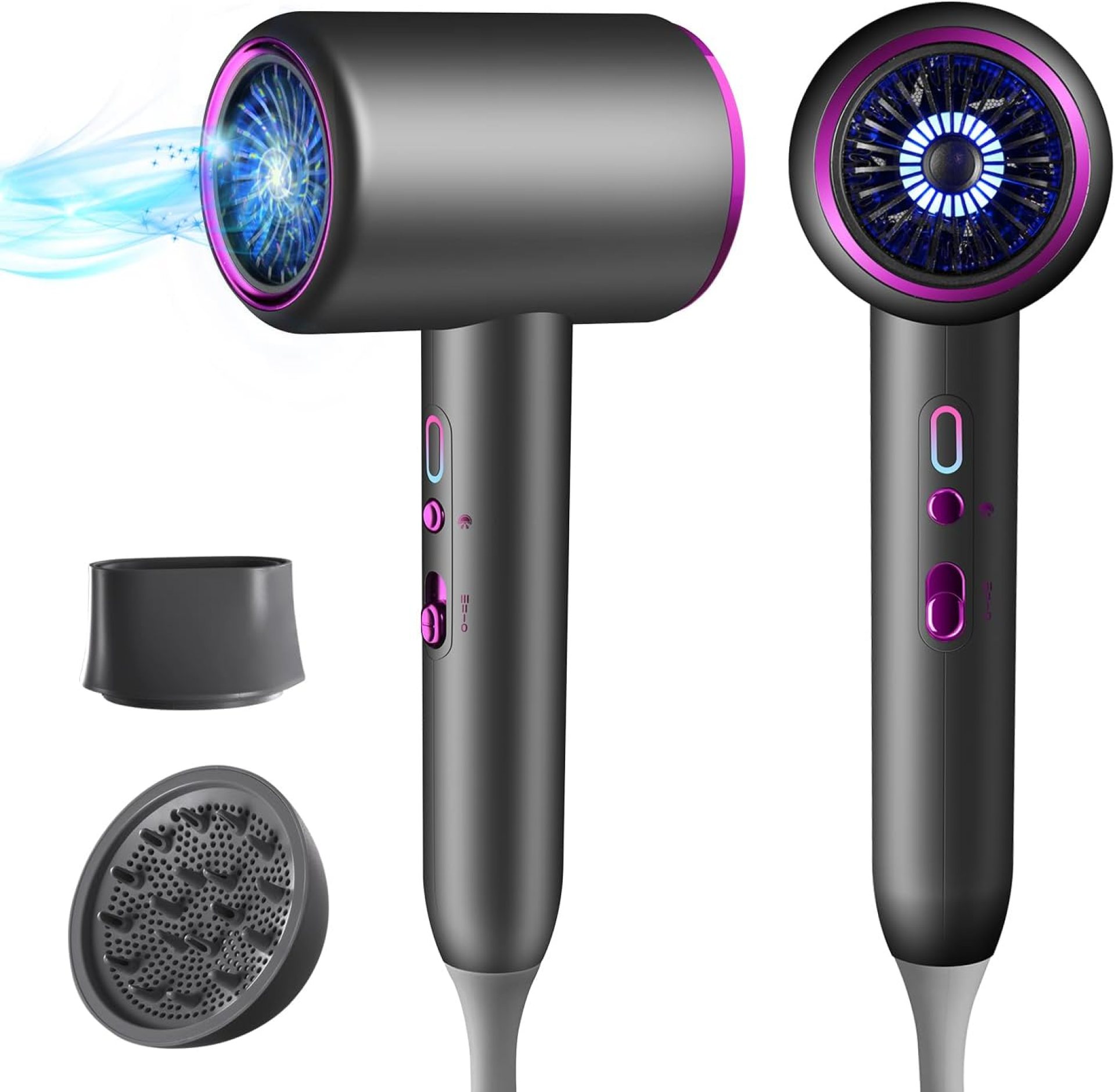 Hair Dryer for Women and Men 1875W Portable Ionic Hairdryer Travel Blow Dryer with Diffuser Nozzle Small Lightweight and Quiet Fast Drying as Salon No Heat Damage Hair Dryer for Women and Men 1875W Portable Ionic Hairdryer Travel Blow Dryer with Diffuser Nozzle Small Lightweight and Quiet Fast Drying as Salon No Heat Damage