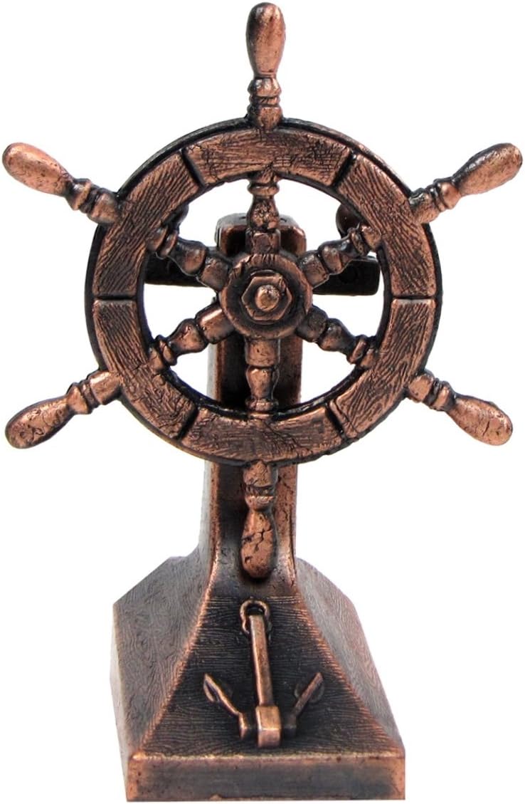 Treasure Gurus Bronze Metal Ships Helm Ship Wheel Miniature Replica Die Cast Pencil Sharpener Treasure Gurus Bronze Metal Ships Helm Ship Wheel Miniature Replica Die Cast Pencil Sharpener