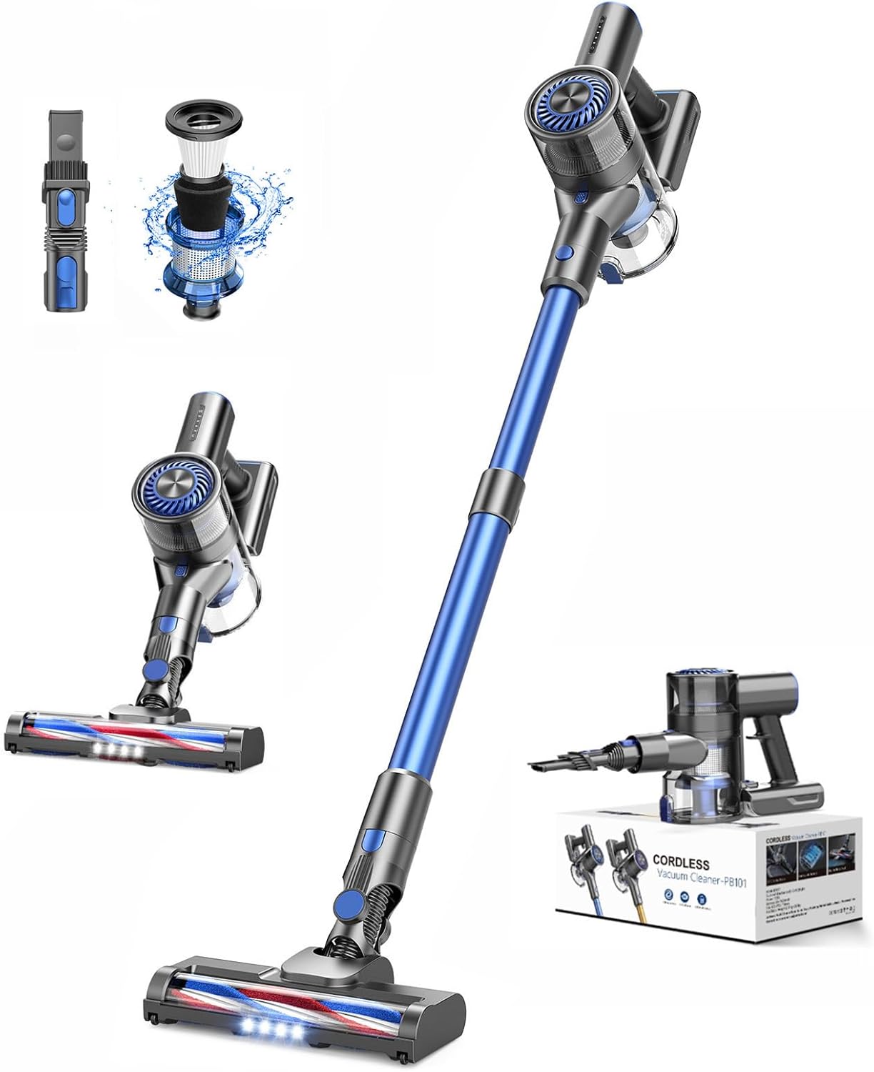 Vacuum Cleaners for Home, Cordless Vacuum Cleaner Powerful Suction with 80000 RPM, Up to 40mins Runtime, Rechargeable, Wall-Mounted, Tangle-Resistant Stick Vacuum for Carpet, Hard Floors Vacuum Cleaners for Home, Cordless Vacuum Cleaner Powerful Suction with 80000 RPM, Up to 40mins Runtime, Rechargeable, Wall-Mounted, Tangle-Resistant Stick Vacuum for Carpet, Hard Floors