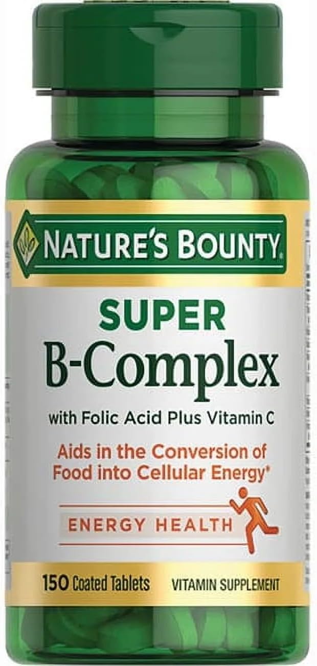 Nature’s Bounty Super B-complex with Folic Acid Plus Vitamin C, 300 Tablets (2 X 150 Count Bottles) Nature’s Bounty Super B-complex with Folic Acid Plus Vitamin C, 300 Tablets (2 X 150 Count Bottles)
