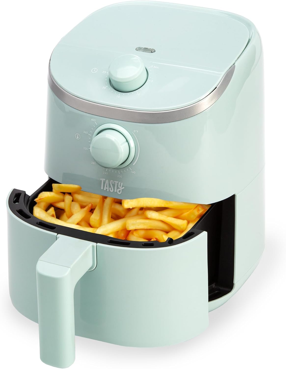 Personal Air Fryer, Healthier Meals in Minutes, Adjustable Temp Control up to 400°F, Easy-to-Use Design, Nonstick Basket and Tray Made without PFAS, PFOA, PFOS & PTFE, 900 Watts, 2-Quart, Aqua Personal Air Fryer, Healthier Meals in Minutes, Adjustable Temp Control up to 400°F, Easy-to-Use Design, Nonstick Basket and Tray Made without PFAS, PFOA, PFOS & PTFE, 900 Watts, 2-Quart, Aqua