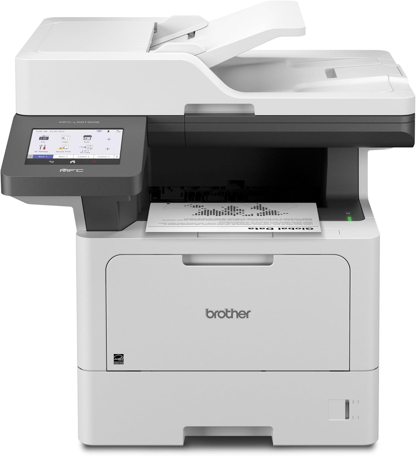 Brother Professional Laser Printer All-in-One with Scanner and Copier, High-Speed 50 ppm Monochrome Printing, Wireless Network Ready, Dual-Band WiFi, Auto 2-Sided Print (MFC-L5915DW) Brother Professional Laser Printer All-in-One with Scanner and Copier, High-Speed 50 ppm Monochrome Printing, Wireless Network Ready, Dual-Band WiFi, Auto 2-Sided Print (MFC-L5915DW)