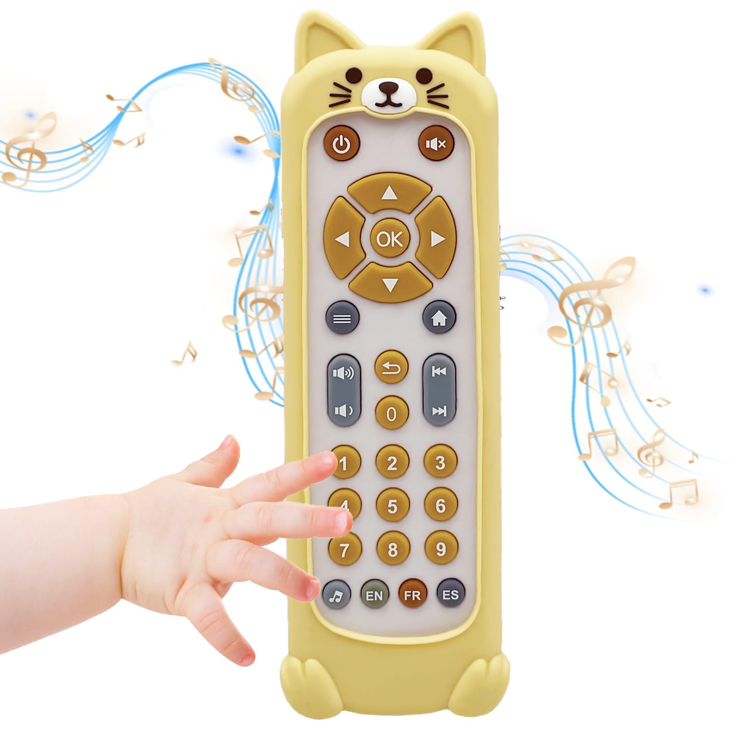 Soft Silicone Musical Teething Toys for Toddlers, Babies, Boys, Girls, 6-12 Months Baby Remote Control Shape Molar Teether Chew Toys Set Gift (Cat) Soft Silicone Musical Teething Toys for Toddlers, Babies, Boys, Girls, 6-12 Months Baby Remote Control Shape Molar Teether Chew Toys Set Gift (Cat)