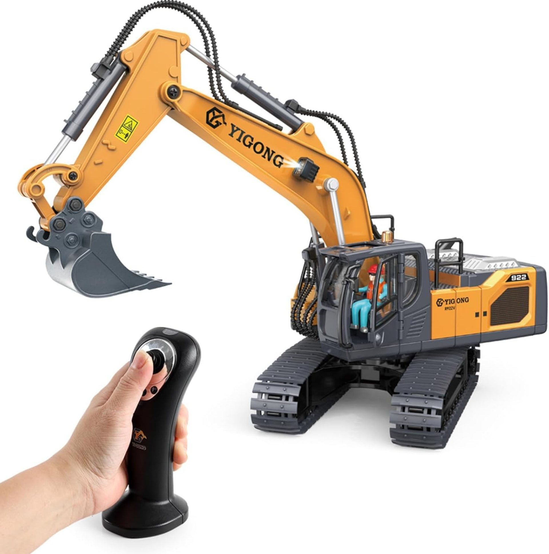 kolegend Remote Control Excavator Toy for Boy 2 Batteries- 1/20 Scale Construction Toys with Alloy Shovel, Infinitely Rotating Cab, Lights & Sounds – Gift for Kids Ages 6,7,8,9,10 kolegend Remote Control Excavator Toy for Boy 2 Batteries- 1/20 Scale Construction Toys with Alloy Shovel, Infinitely Rotating Cab, Lights & Sounds – Gift for Kids Ages 6,7,8,9,10