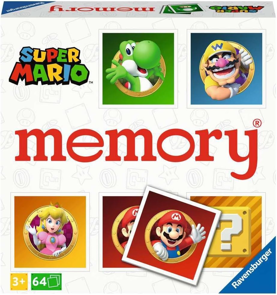 Ravensburger Super Mario Large Memory – Matching Picture Snap Pairs Game for Kids Age 3 Years and Up Ravensburger Super Mario Large Memory – Matching Picture Snap Pairs Game for Kids Age 3 Years and Up