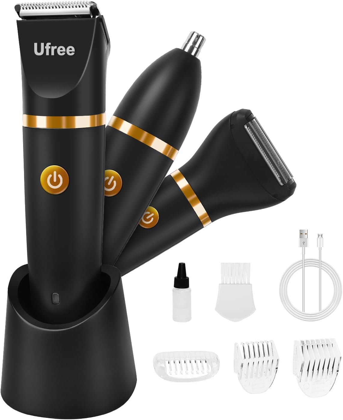 Ufree Body Hair Trimmer for Men, Manscape Ball Pubic Hair Trimmer, 3 in 1 Body Grooming Kit for Groin, Waterproof Body Electric Shaver Razor, Grooming for Face and Body, Gifts for Men, Black Ufree Body Hair Trimmer for Men, Manscape Ball Pubic Hair Trimmer, 3 in 1 Body Grooming Kit for Groin, Waterproof Body Electric Shaver Razor, Grooming for Face and Body, Gifts for Men, Black
