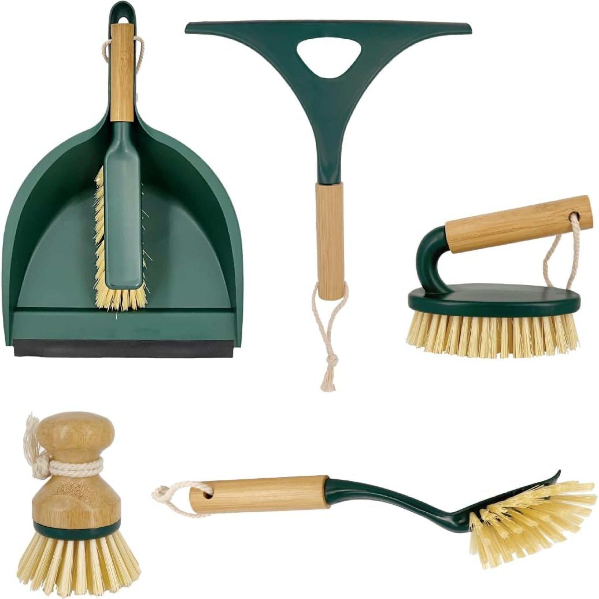 Pine-Sol Scrub Brush Cleaning Tool Set – Heavy Duty Brushes with Bamboo Handles, Dustpan, Shower Squeegee – Dishwashing, Kitchen, and Bathroom Cleaning Supplies, 6 Pieces Pine-Sol Scrub Brush Cleaning Tool Set – Heavy Duty Brushes with Bamboo Handles, Dustpan, Shower Squeegee – Dishwashing, Kitchen, and Bathroom Cleaning Supplies, 6 Pieces