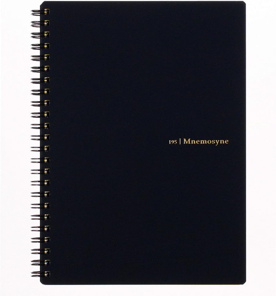 Maruman Mnemosyne Lined Notebook- A5, 8.27″ x 6.34″, 80 Sheets / 160 Pages, 7mm College Ruled Journal, Perforated Pages & Wire-Bound to Lay Flat, Black, Made in Japan Maruman Mnemosyne Lined Notebook- A5, 8.27″ x 6.34″, 80 Sheets / 160 Pages, 7mm College Ruled Journal, Perforated Pages & Wire-Bound to Lay Flat, Black, Made in Japan