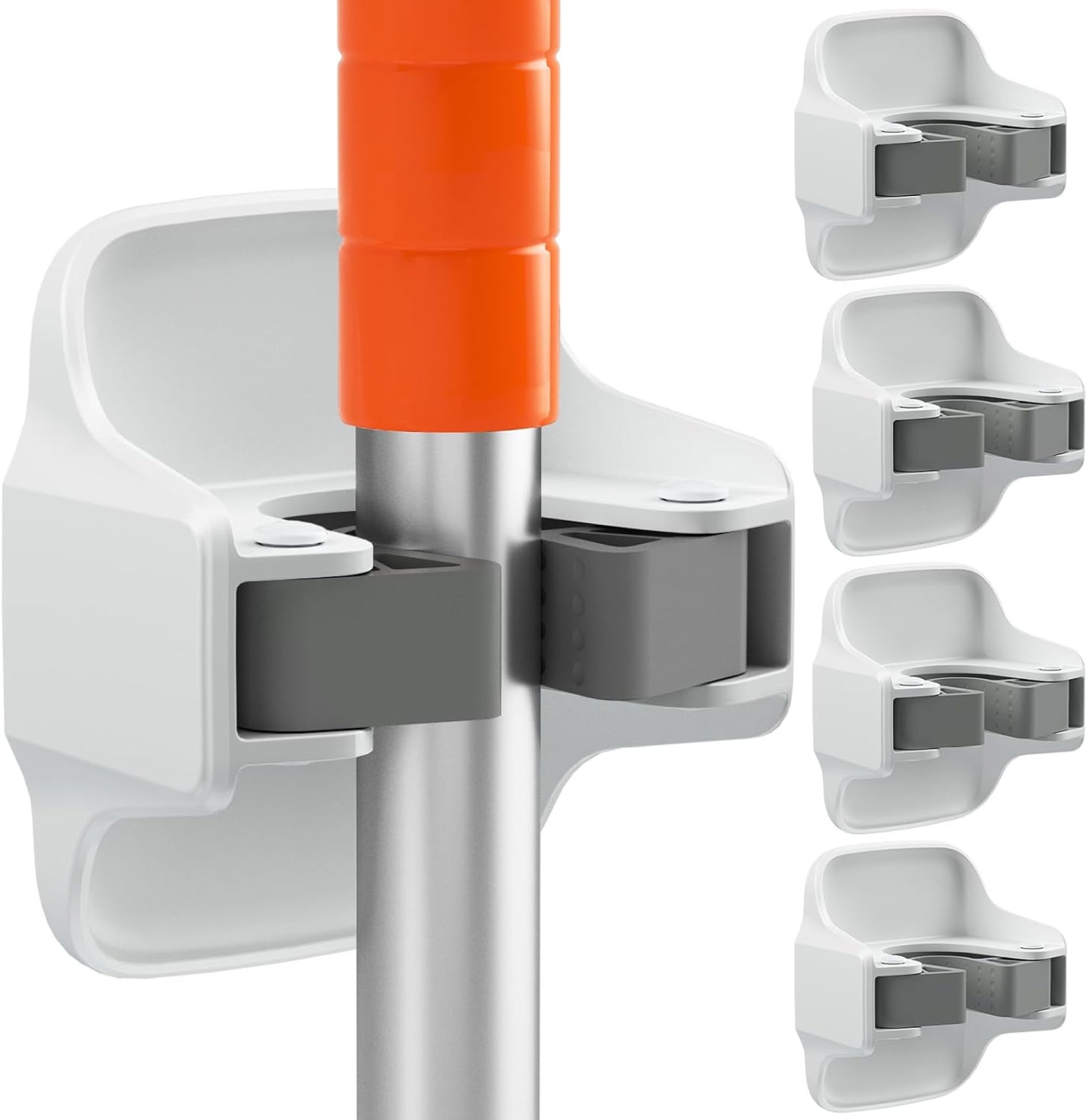 5 Pack Broom Holder Wall Mount Mop Grippers No Drilling Self Adhesive Anti-Slip Mop Handle Hanger Dustpan and Broom Organizer Garage Storage Racks-White 5 Pack Broom Holder Wall Mount Mop Grippers No Drilling Self Adhesive Anti-Slip Mop Handle Hanger Dustpan and Broom Organizer Garage Storage Racks-White