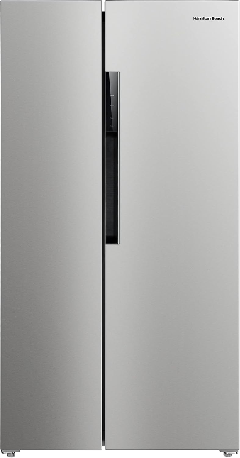 Hamilton Beach HBF1558 15.6 cu ft Counter Depth Full Size Refrigerator, Side Doors, Stainless, 15.8 Hamilton Beach HBF1558 15.6 cu ft Counter Depth Full Size Refrigerator, Side Doors, Stainless, 15.8