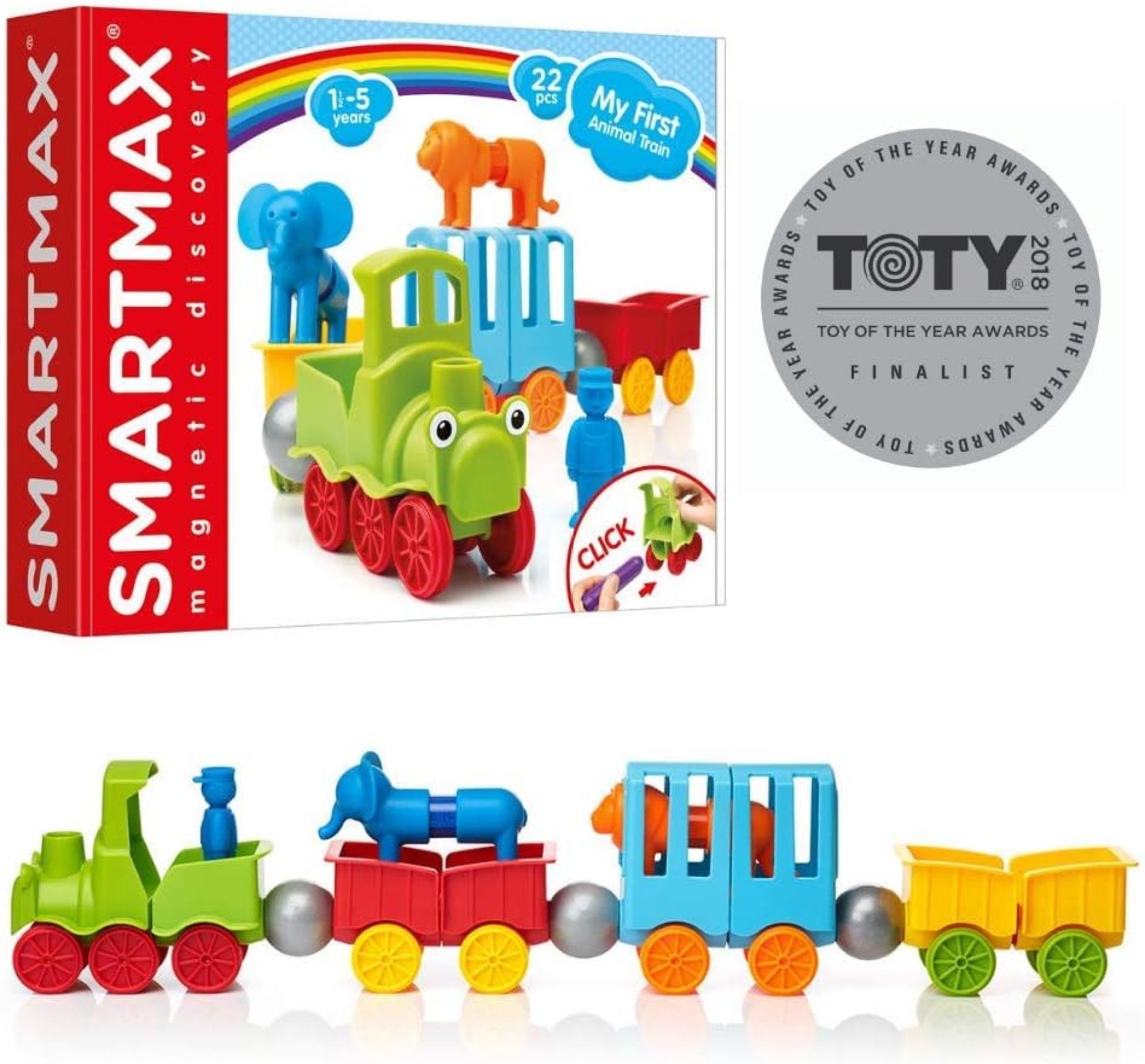 SmartMax My First Animal Train STEM Magnetic Discovery Play Set with Moving Train and Soft Animals for Ages 1-5 SmartMax My First Animal Train STEM Magnetic Discovery Play Set with Moving Train and Soft Animals for Ages 1-5