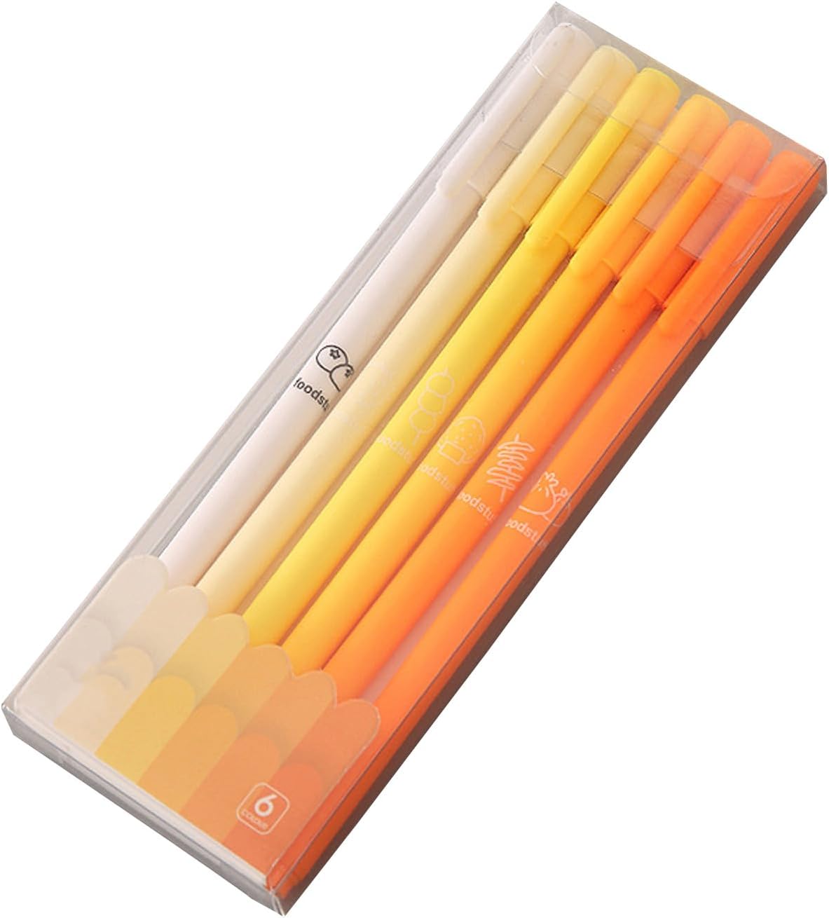 T-shin Rollerball Pens 6 Pack Morandi Gradient Color, Gel Black Ink Pens Set,Retractable Cute Creative Student Pen,Kids Girl Women School Office Supplies Gift,Novelty Stationery (Orange) T-shin Rollerball Pens 6 Pack Morandi Gradient Color, Gel Black Ink Pens Set,Retractable Cute Creative Student Pen,Kids Girl Women School Office Supplies Gift,Novelty Stationery (Orange)