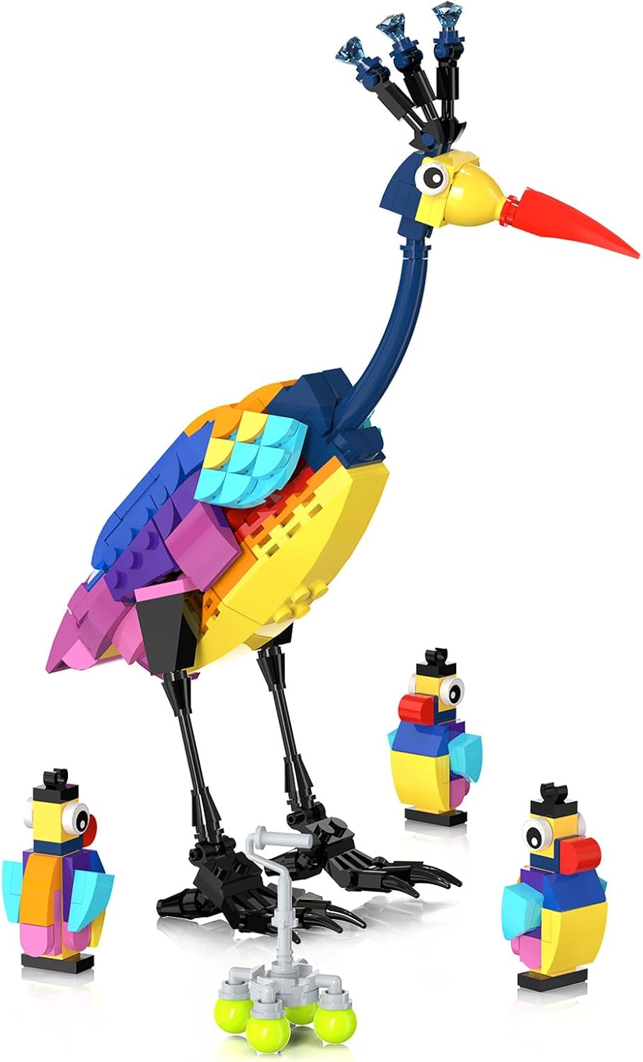 Kevin Birds Building Blocks, Kevin Big Bird with Three Mini Birds Set for 100 Year Celebration Up House 43217 Toy Kits, Ideal for Kids, Adults, Movie Fans Kevin Birds Building Blocks, Kevin Big Bird with Three Mini Birds Set for 100 Year Celebration Up House 43217 Toy Kits, Ideal for Kids, Adults, Movie Fans