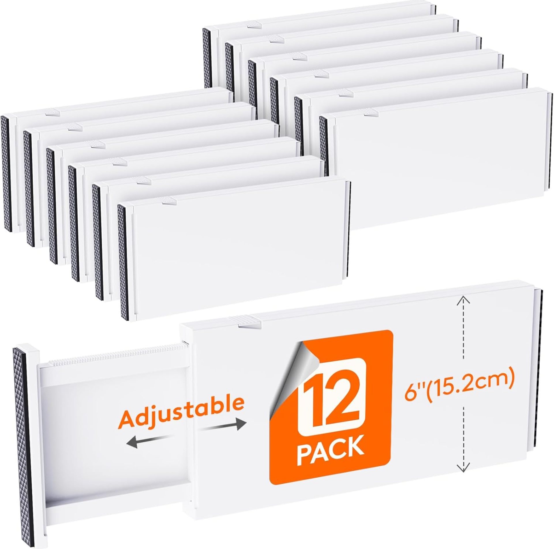 Lifewit 12 Pack Drawer Dividers Plastic 6″ High, 13.5-22″ Adjustable Drawer Organizers for Clothes, Expandable Dresser Separators in Bedroom/Bathroom/Kitchen/Fridge/Office Organization and Storage Lifewit 12 Pack Drawer Dividers Plastic 6″ High, 13.5-22″ Adjustable Drawer Organizers for Clothes, Expandable Dresser Separators in Bedroom/Bathroom/Kitchen/Fridge/Office Organization and Storage