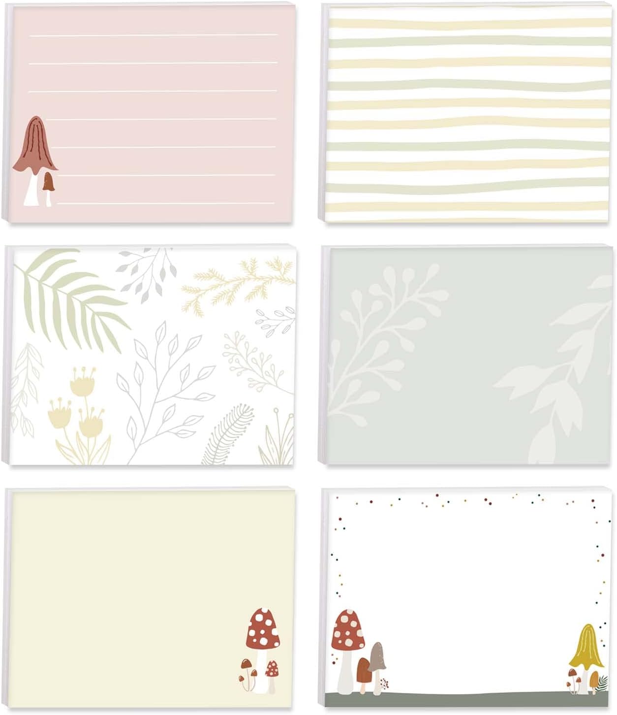 Woodland Mushroom Sticky Note Pads / 4″ x 3″ Whimsical Sticky Notes/Set of 6 Pads / 50 Sheets Per Pad/Trendy Gift Idea/Made in The USA Woodland Mushroom Sticky Note Pads / 4″ x 3″ Whimsical Sticky Notes/Set of 6 Pads / 50 Sheets Per Pad/Trendy Gift Idea/Made in The USA