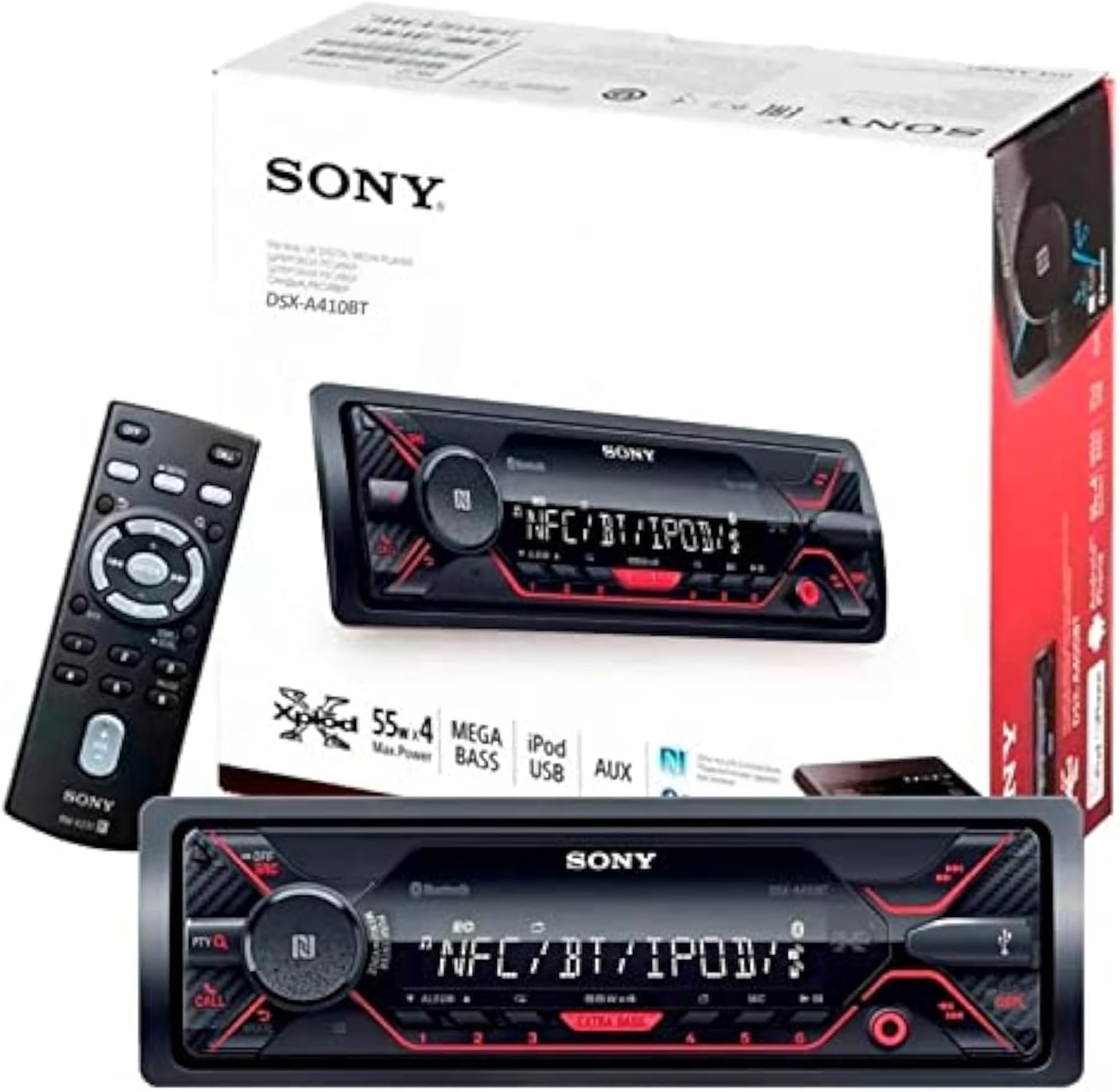 Sony DSX-A410BT Single Din Bluetooth Front USB AUX Car Stereo Digital Media Receiver (No CD Player) Sony DSX-A410BT Single Din Bluetooth Front USB AUX Car Stereo Digital Media Receiver (No CD Player)