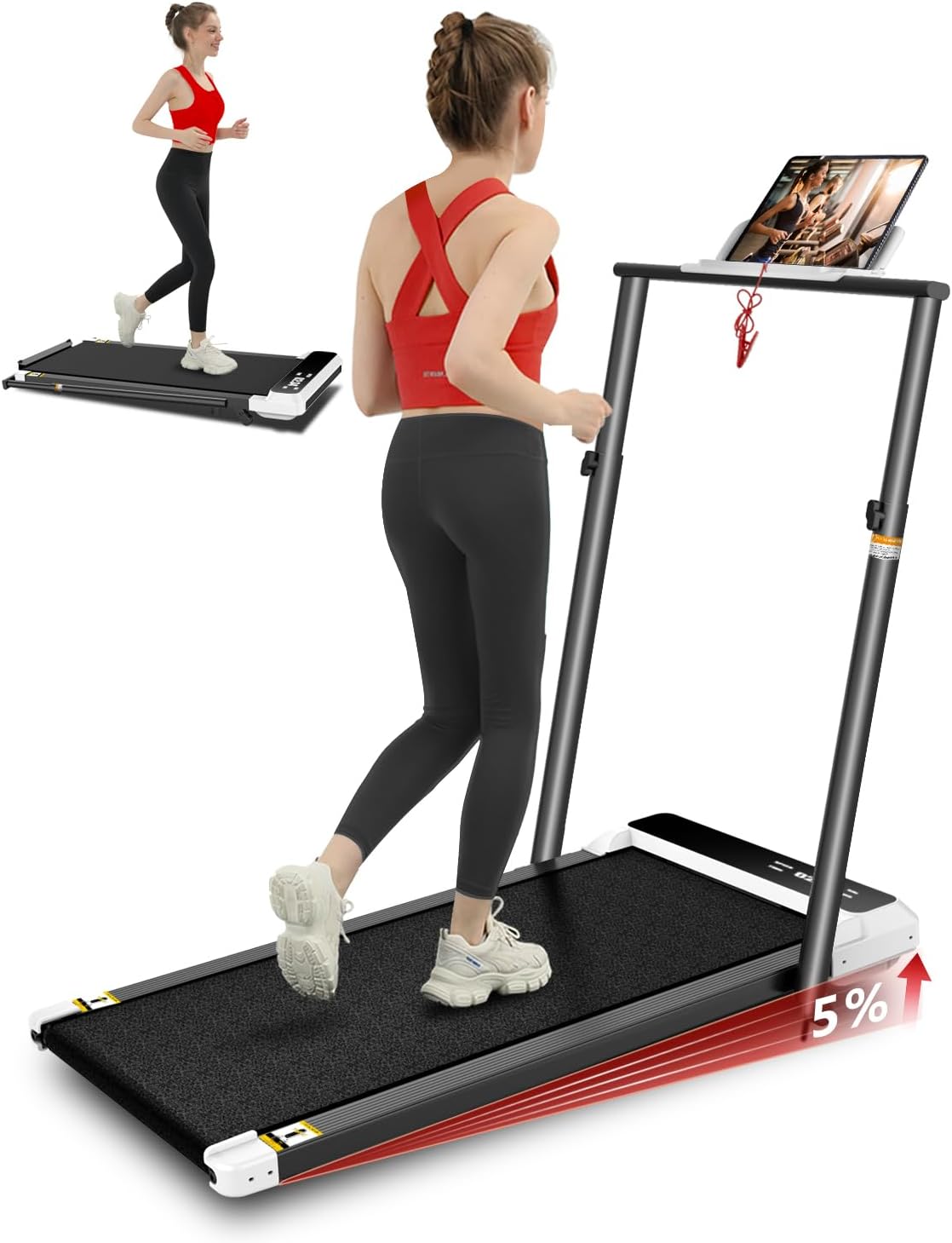 Walking Pad with Handle Bar,5% Manual Incline Walking Treadmill for Home Office,2.5HP Super Quiet Foldable Treadmills with Handrails,300 LBS Small Under Desk Treadmill with LED Display,Remote Control Walking Pad with Handle Bar,5% Manual Incline Walking Treadmill for Home Office,2.5HP Super Quiet Foldable Treadmills with Handrails,300 LBS Small Under Desk Treadmill with LED Display,Remote Control