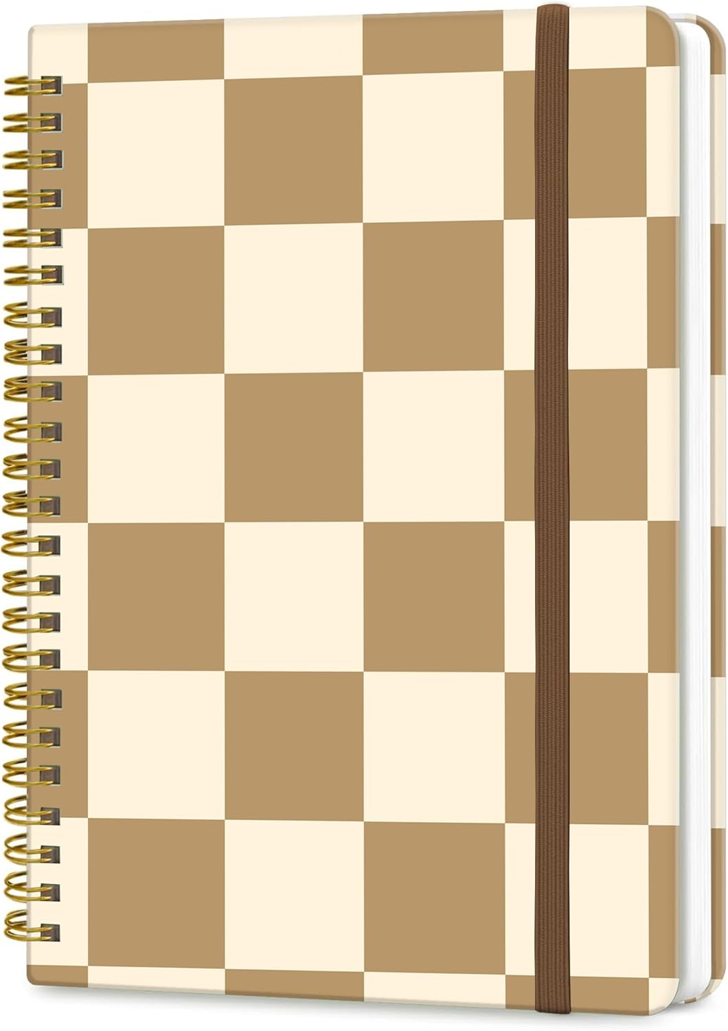 Spiral Journal Notebook, A5 Cute Notebooks for Women Men, College Ruled Hardcover Notebook for Work & Note Taking, 60 Pages Double-Wire Journals for Writing, Cute Green White Plaid Spiral Journal Notebook, A5 Cute Notebooks for Women Men, College Ruled Hardcover Notebook for Work & Note Taking, 60 Pages Double-Wire Journals for Writing, Cute Green White Plaid