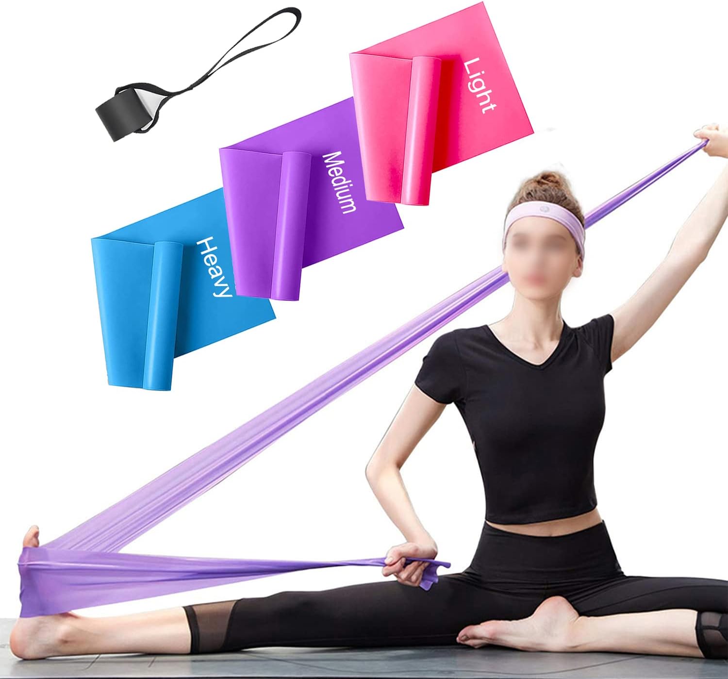 Resistance Bands Set, 3 Pack Professional Latex Elastic Bands for Home or Gym Upper & Lower Body Exercise, Physical Therapy, Strength Training, Yoga, Pilates, Rehab, Blue & Purple & Pink Resistance Bands Set, 3 Pack Professional Latex Elastic Bands for Home or Gym Upper & Lower Body Exercise, Physical Therapy, Strength Training, Yoga, Pilates, Rehab, Blue & Purple & Pink
