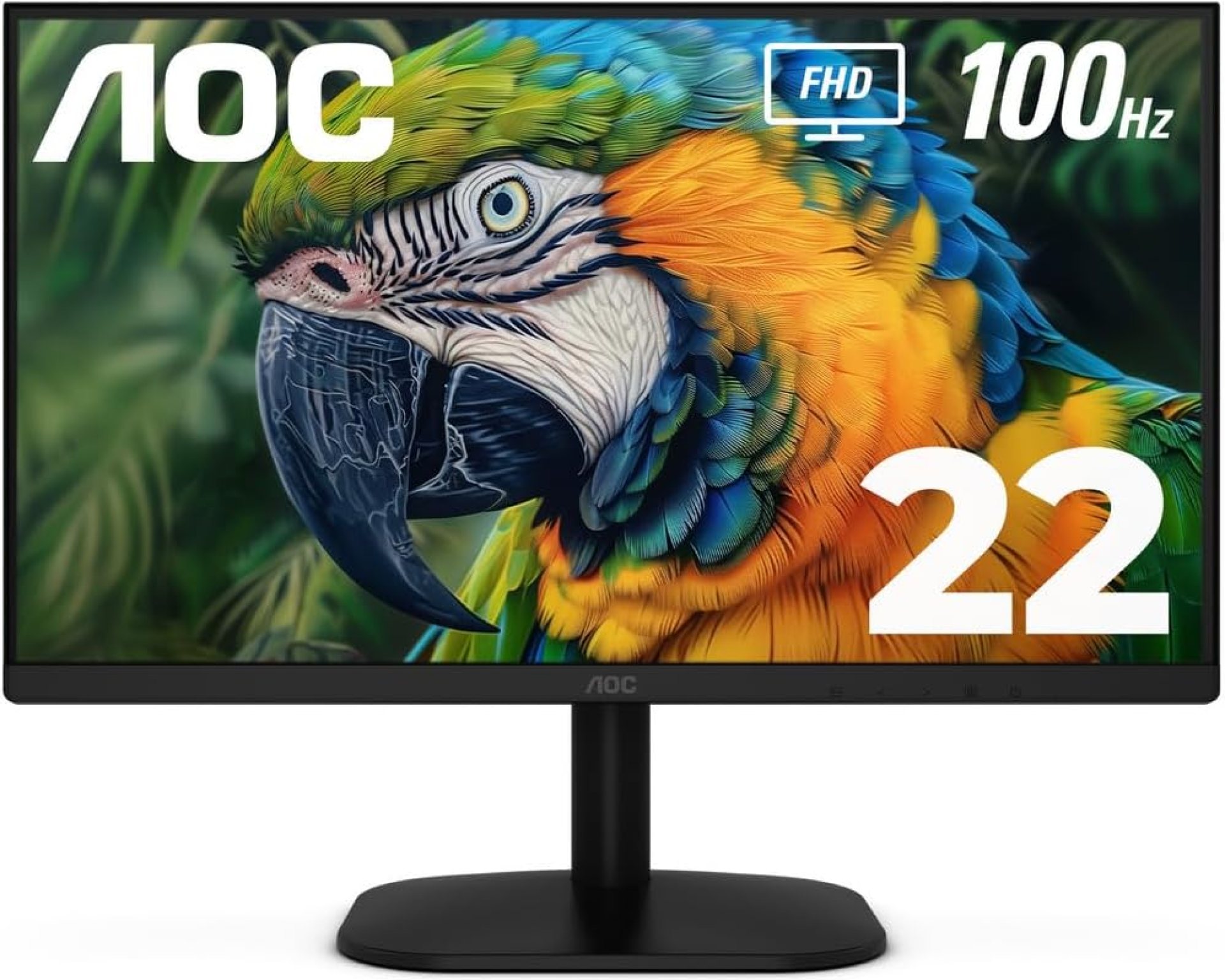 AOC 22B2HM2 22″ Full HD (1920 x 1080) 100Hz LED Monitor, Adaptive Sync, VGA x1, HDMI x1, Flicker-Free, Low Blue Light, HDR Ready, VESA, Tilt Adjust, Earphone Out, Eco-Friendly AOC 22B2HM2 22″ Full HD (1920 x 1080) 100Hz LED Monitor, Adaptive Sync, VGA x1, HDMI x1, Flicker-Free, Low Blue Light, HDR Ready, VESA, Tilt Adjust, Earphone Out, Eco-Friendly