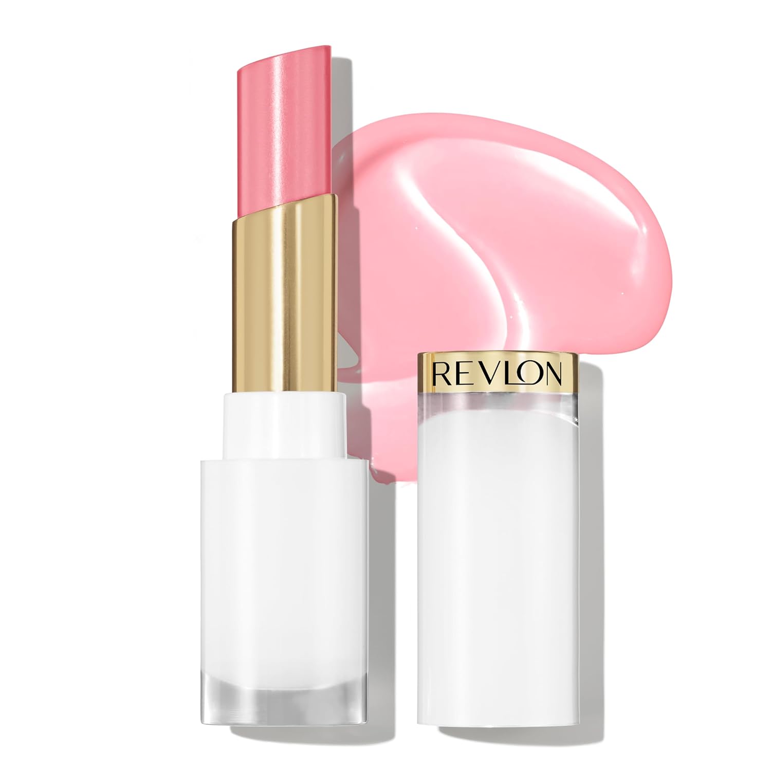 REVLON Super Lustrous Glass Shine Balm, Hydrating Tinted Lipstick, Sheer, Glossy Shiny Finish, 002 Pink Flip, 0.11 oz REVLON Super Lustrous Glass Shine Balm, Hydrating Tinted Lipstick, Sheer, Glossy Shiny Finish, 002 Pink Flip, 0.11 oz