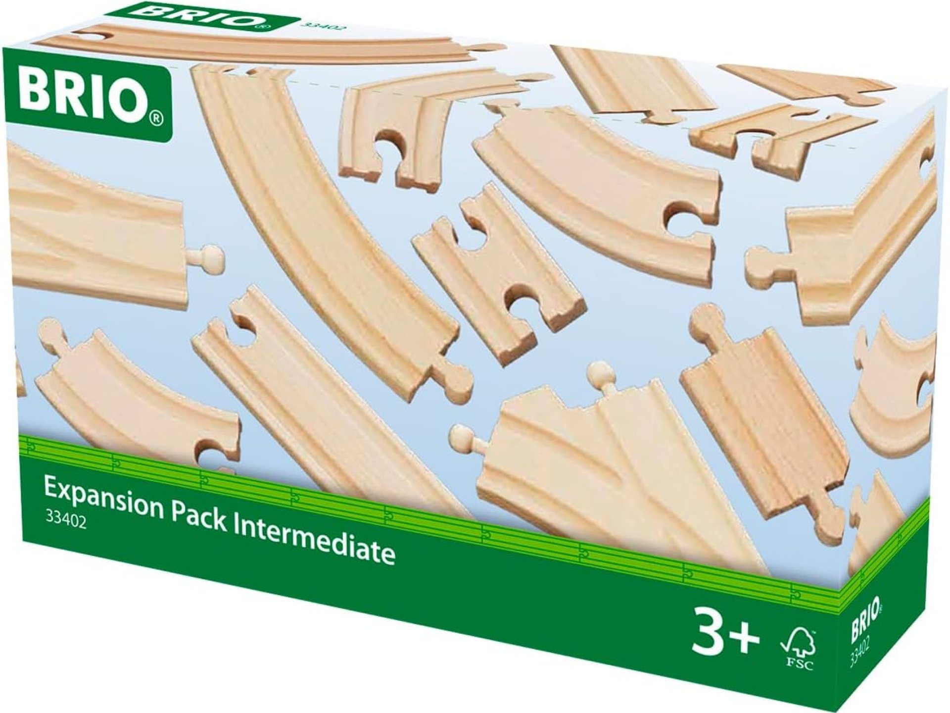 BRIO World Expansion Pack Intermediate – Works with All BRIO Train Sets – FSC-certified 16-Piece Wooden Train Tracks with Switches – Grow Existing Systems and Create Railway Empires – Kids Ages 3 & Up BRIO World Expansion Pack Intermediate – Works with All BRIO Train Sets – FSC-certified 16-Piece Wooden Train Tracks with Switches – Grow Existing Systems and Create Railway Empires – Kids Ages 3 & Up