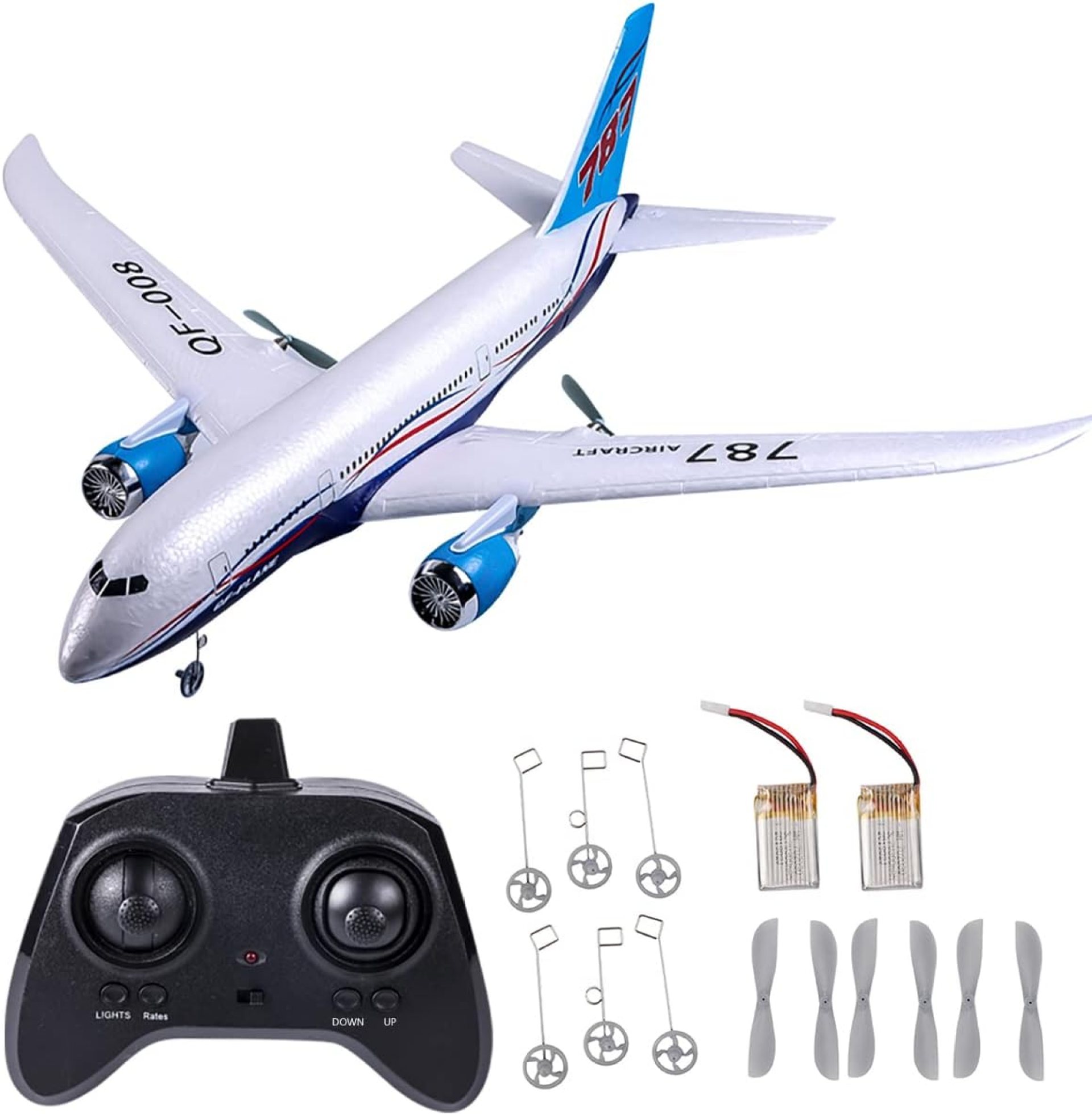 Remote Control Airplane, 2.4Ghz DIY 3 Channels RC Plane, Remote Control Airplane Ready to Fly, RC 787 Dreamliner for Advanced Wingspan 550mm (2 Batteries Remote Control Airplane, 2.4Ghz DIY 3 Channels RC Plane, Remote Control Airplane Ready to Fly, RC 787 Dreamliner for Advanced Wingspan 550mm (2 Batteries