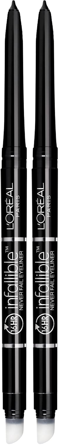 L’Oreal Paris Makeup Infallible Never Fail Original Mechanical Pencil Eyeliner with Built in Sharpener, Slate, 0.008 oz. (Pack of 2) L’Oreal Paris Makeup Infallible Never Fail Original Mechanical Pencil Eyeliner with Built in Sharpener, Slate, 0.008 oz. (Pack of 2)