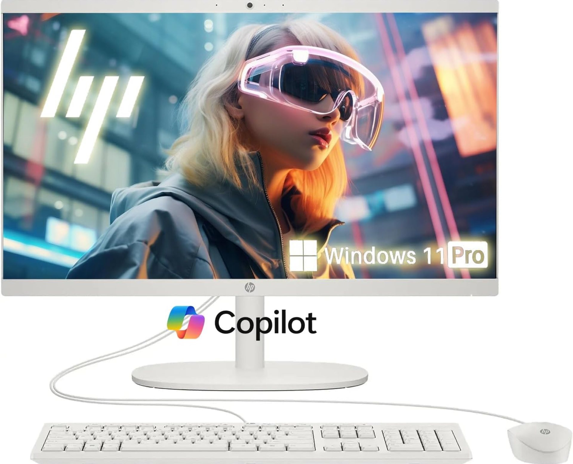HP 22 inch All-in-One Desktop PC • 16GB RAM • 1TB Storage (512GB SSD + 512GB External HD) • Microsoft Office Trial • Intel Celeron CPU • FHD Display • Win 11 Pro HP 22 inch All-in-One Desktop PC • 16GB RAM • 1TB Storage (512GB SSD + 512GB External HD) • Microsoft Office Trial • Intel Celeron CPU • FHD Display • Win 11 Pro